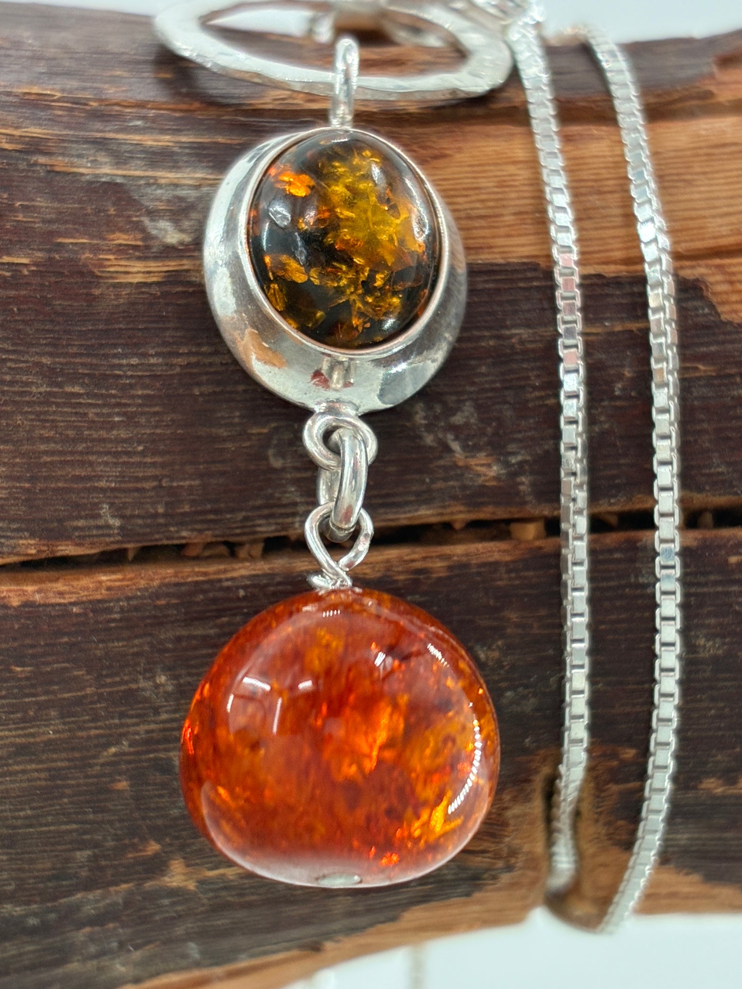 Yellow and Orange Amber Necklace