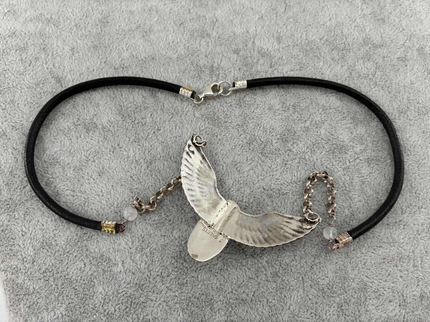 Turquoise and Wings - T. Skeets Sterling Silver Reborn Necklace