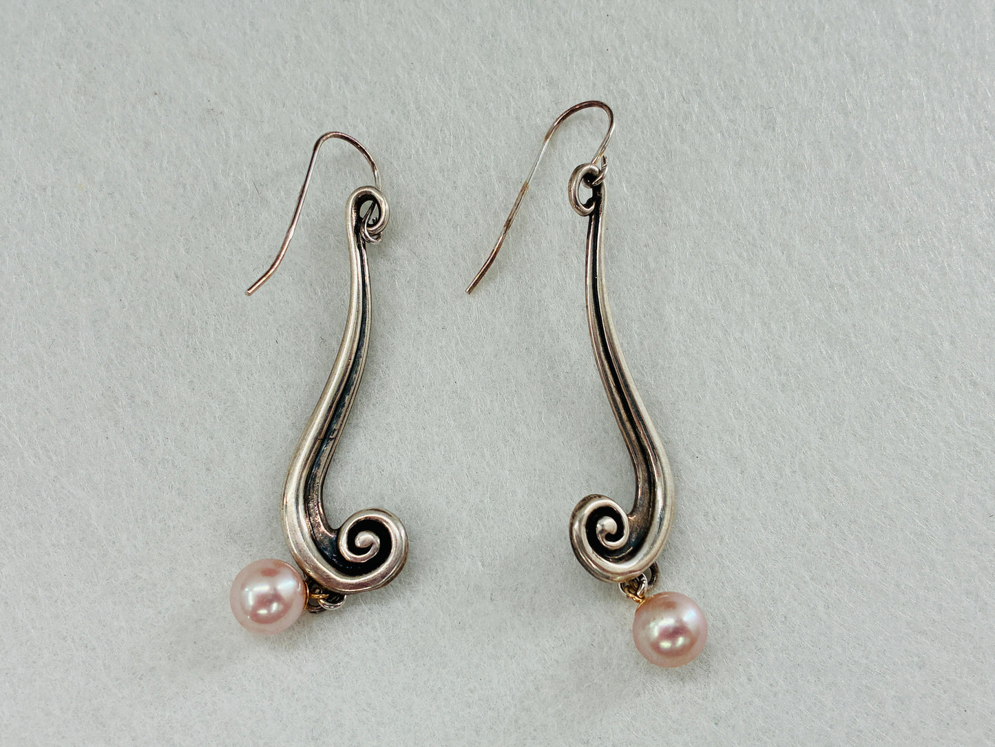 Pearl and Sterling Silver "Flip it!" Earrings