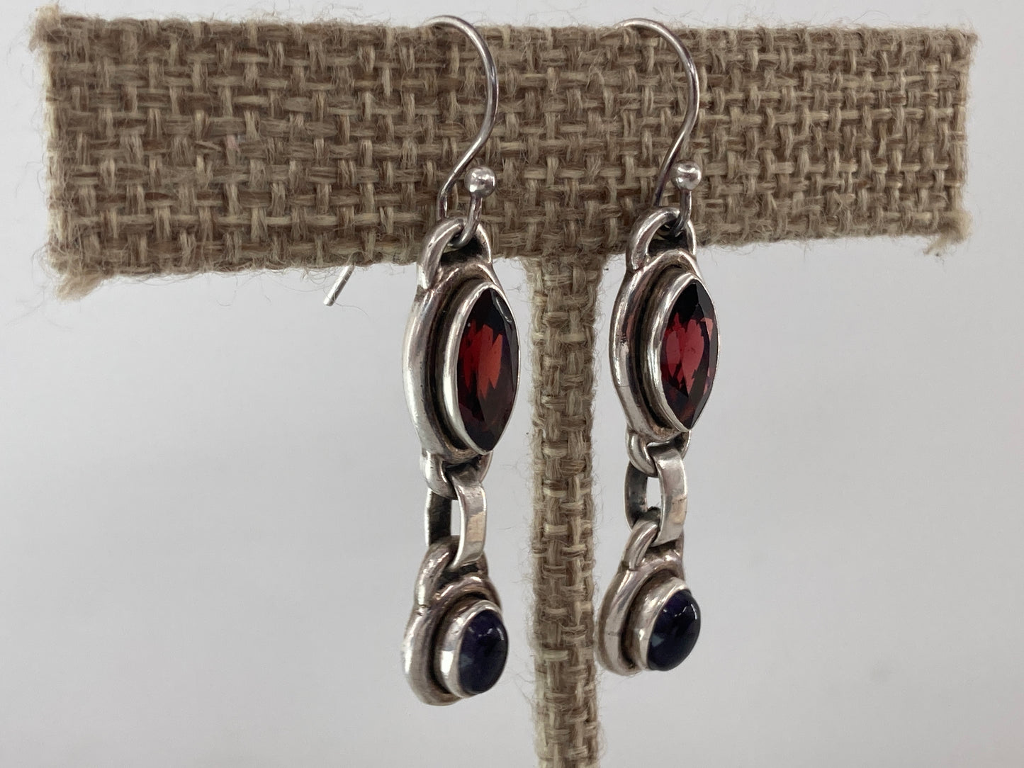 Garnet and Amethyst Earrings #2