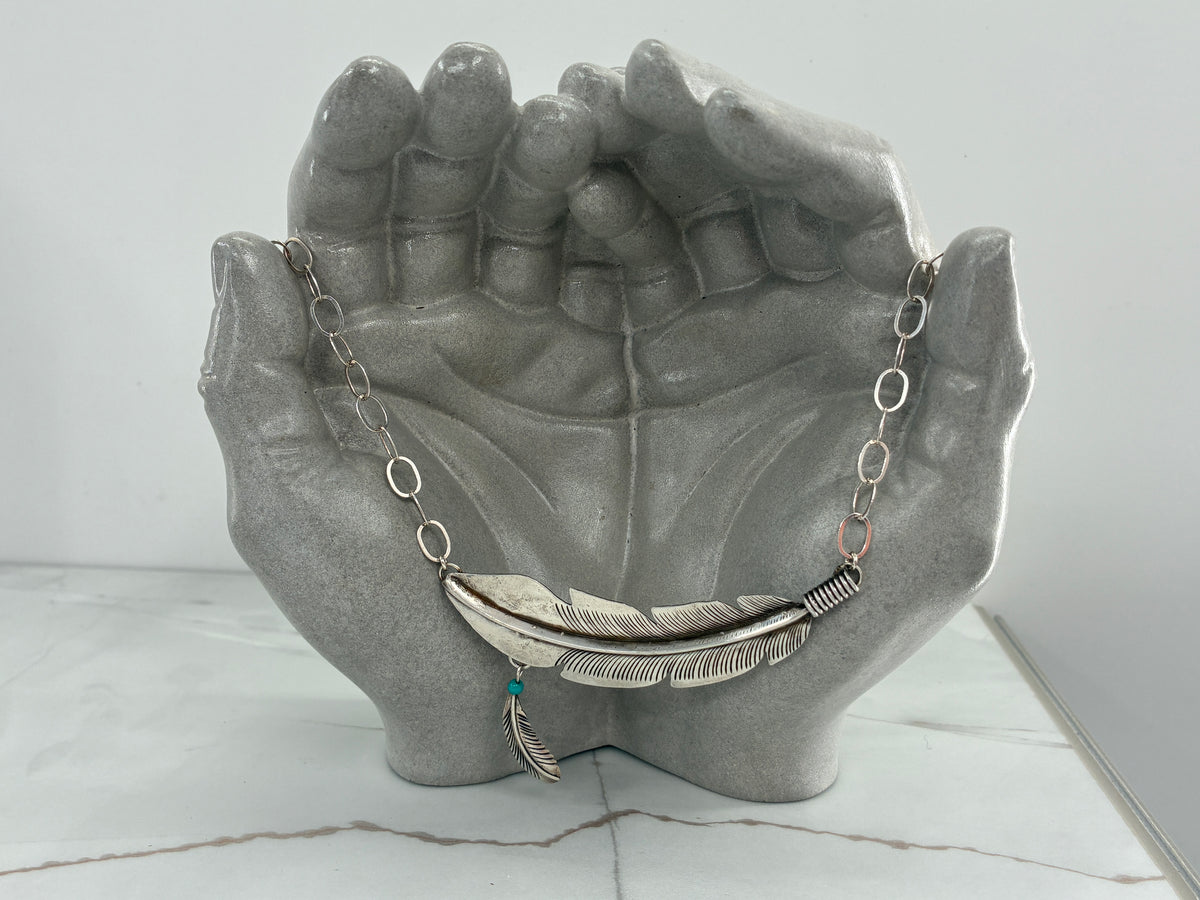 Reborn Feathers Sterling Silver Necklace