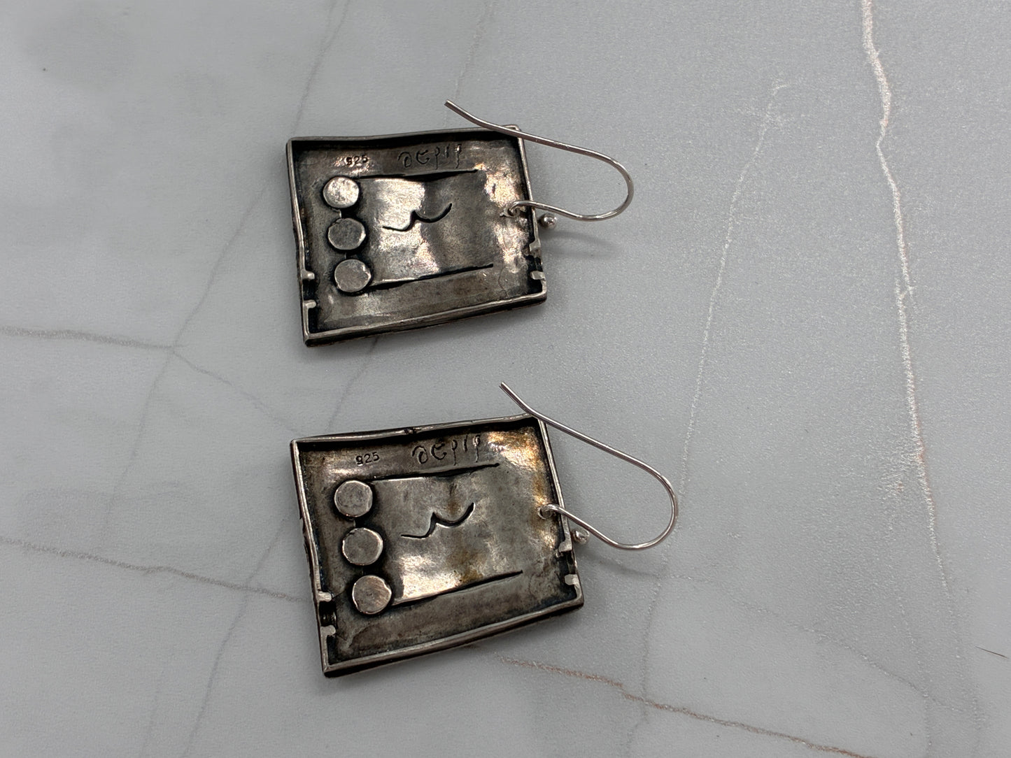 Blue Opal Sterling Silver Fated Earrings
