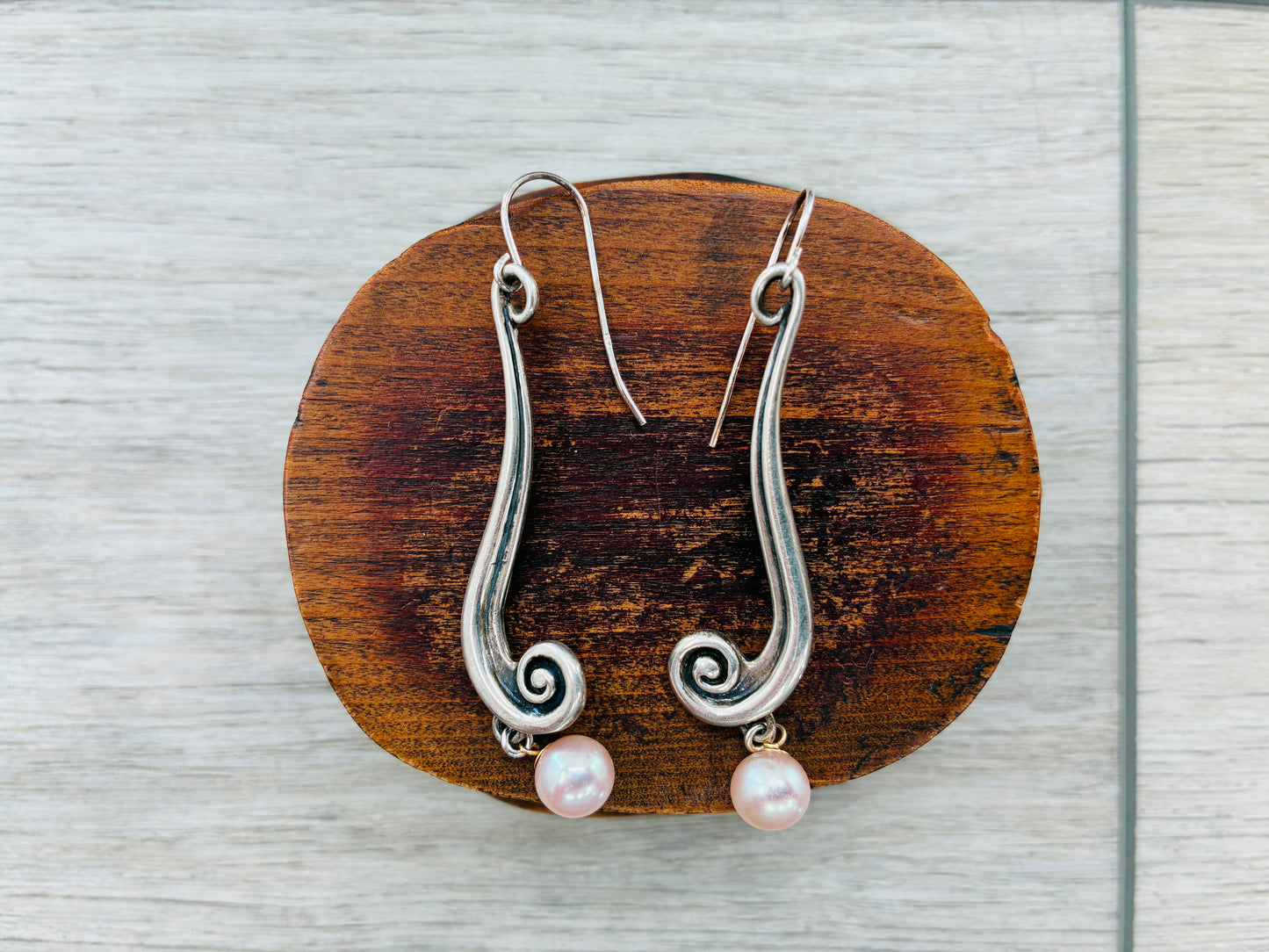 Pearl and Sterling Silver "Flip it!" Earrings