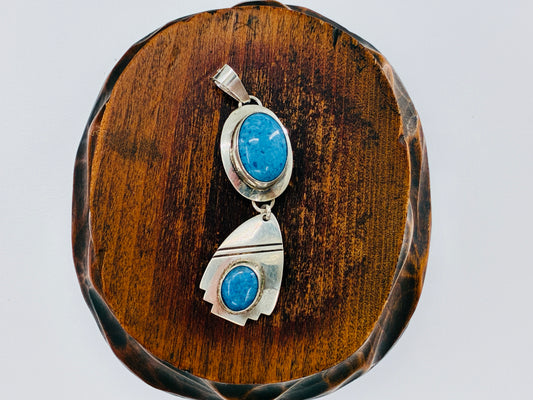 Denim Lapis and Lapis Lazuli Pendant