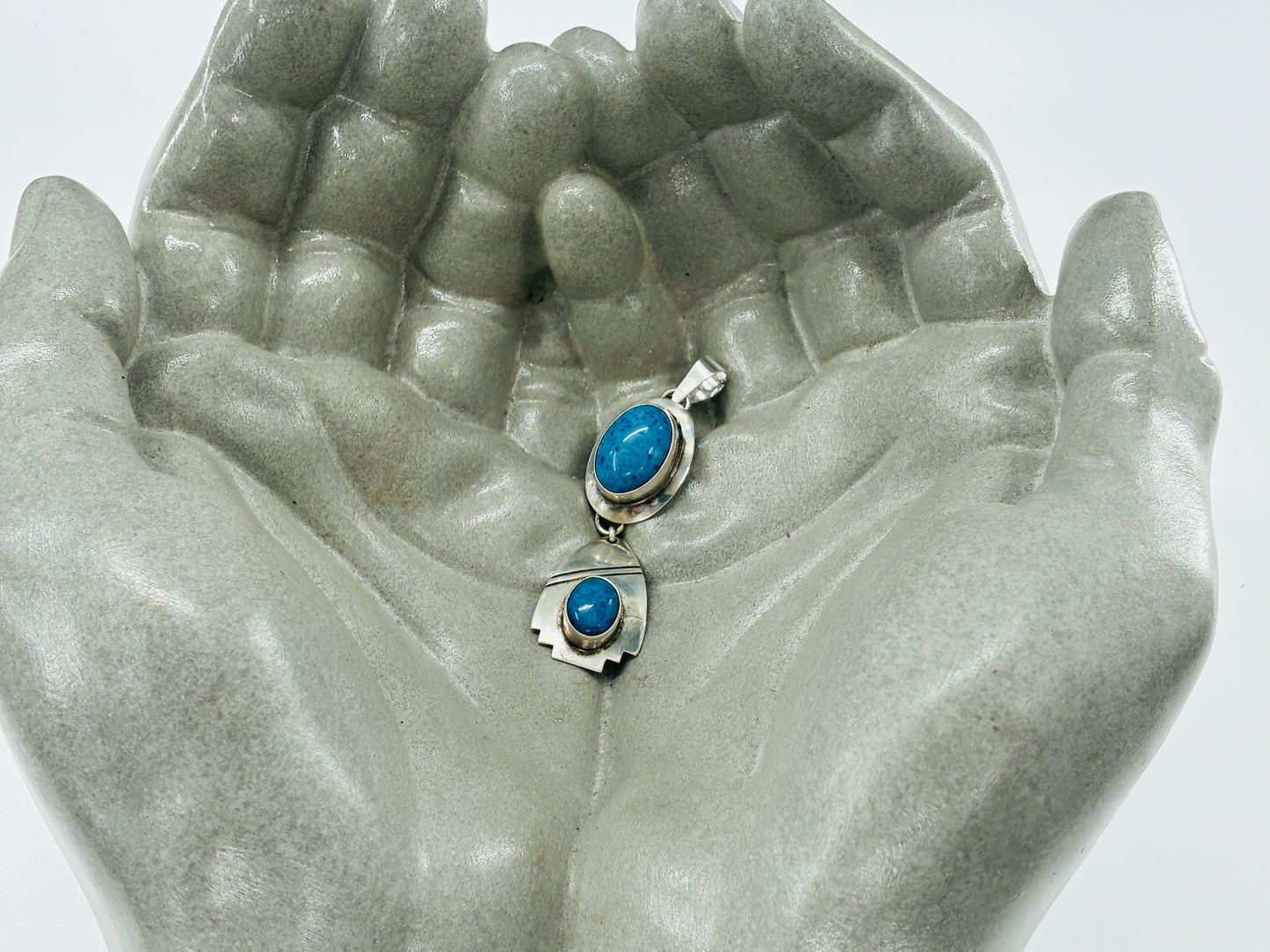 Denim Lapis and Lapis Lazuli Pendant