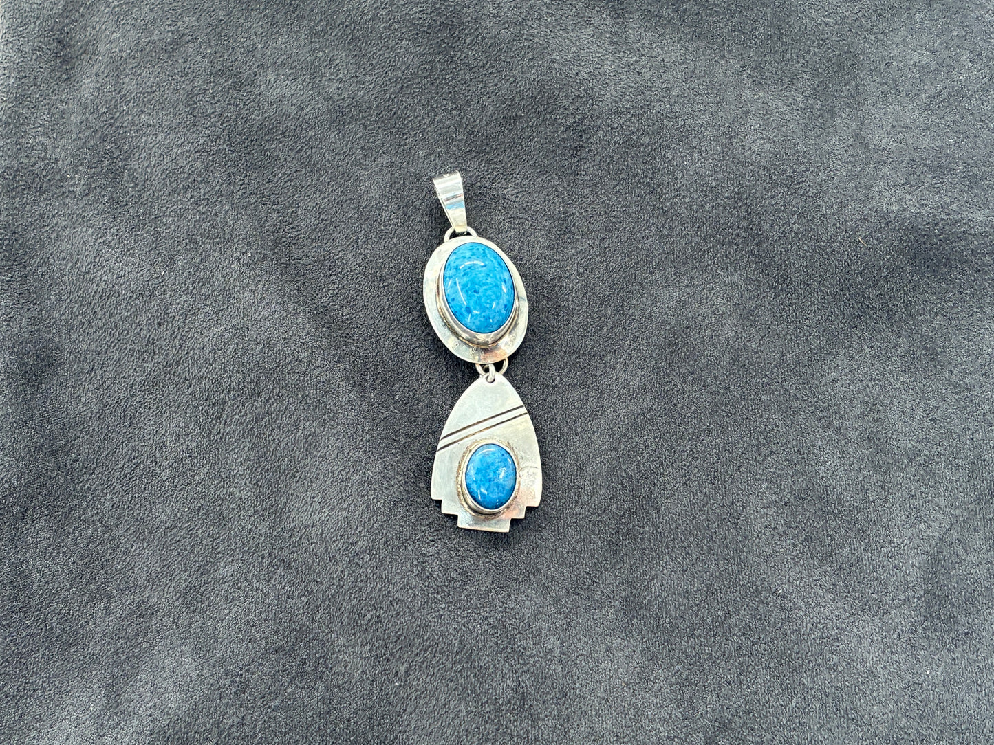 Denim Lapis and Lapis Lazuli Pendant