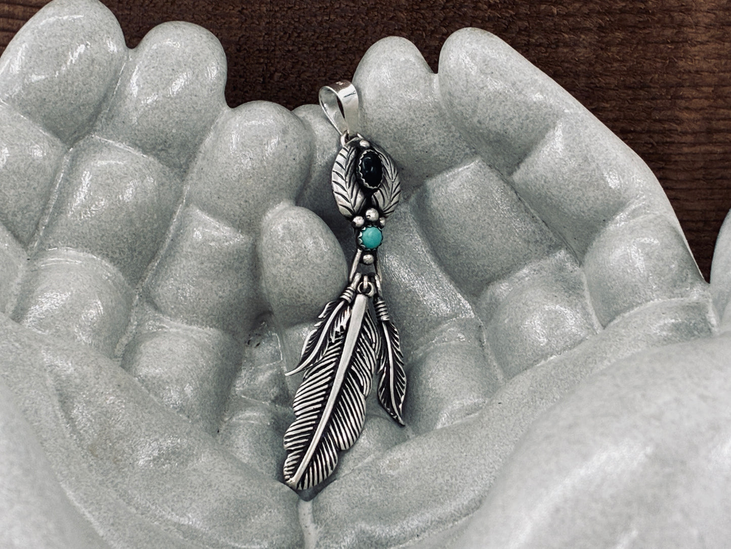 Onyx and Turquoise Watch Tab-to-Fab Pendant