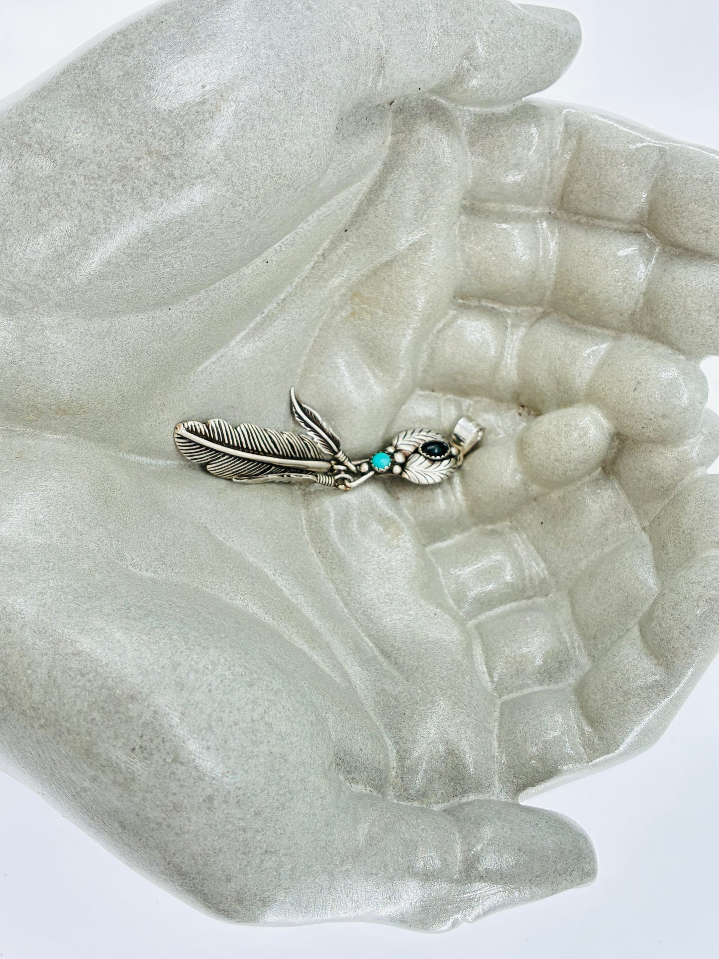 Onyx and Turquoise Watch Tab-to-Fab Pendant