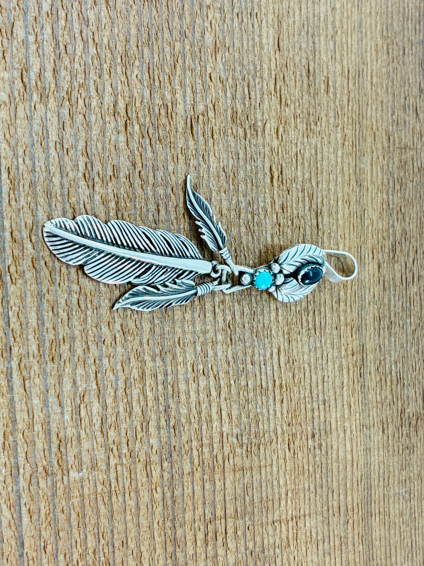Onyx and Turquoise Watch Tab-to-Fab Pendant