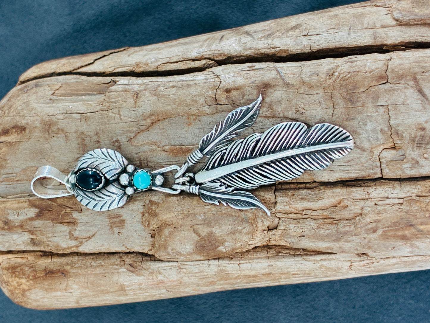 Onyx and Turquoise Watch Tab-to-Fab Pendant