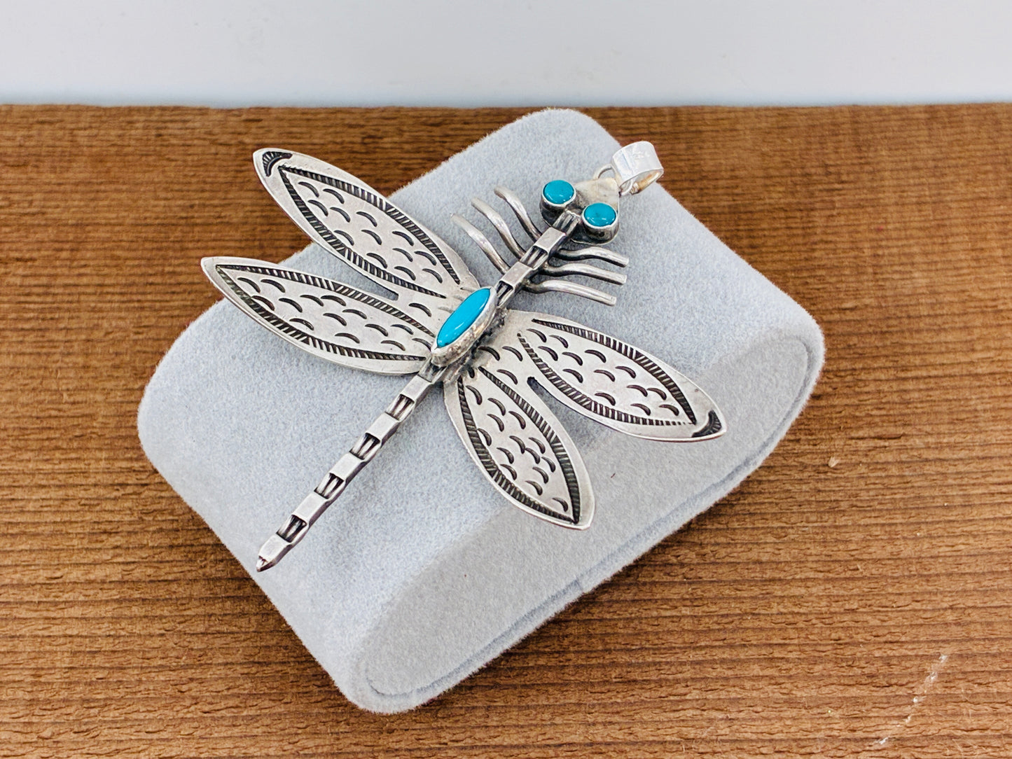 Turquoise Sterling Silver Dragonfly Pendant