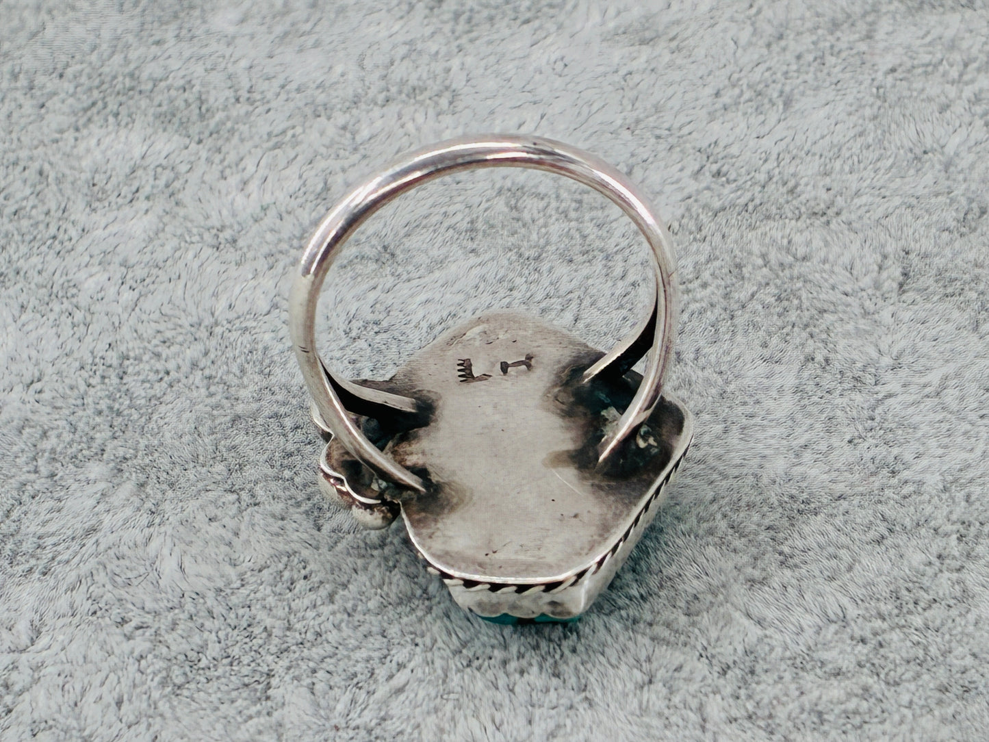 Rescued Sterling Silver Turquoise Ring Artisan Made