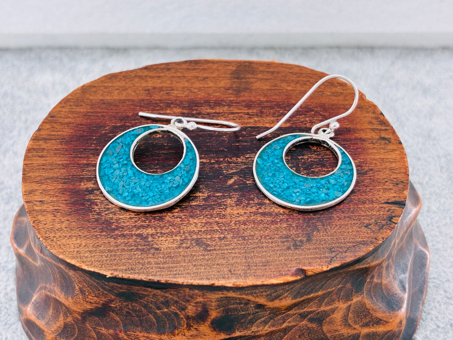 Turquoise Chip in Sterling Silver Fated Earrings