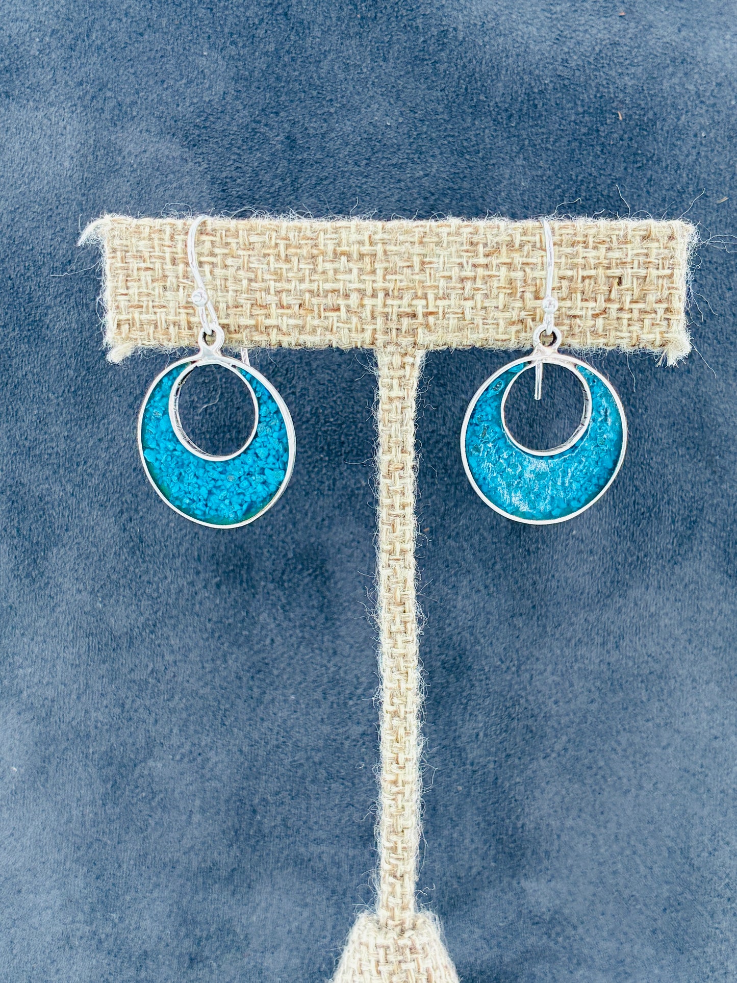 Turquoise Chip in Sterling Silver Fated Earrings
