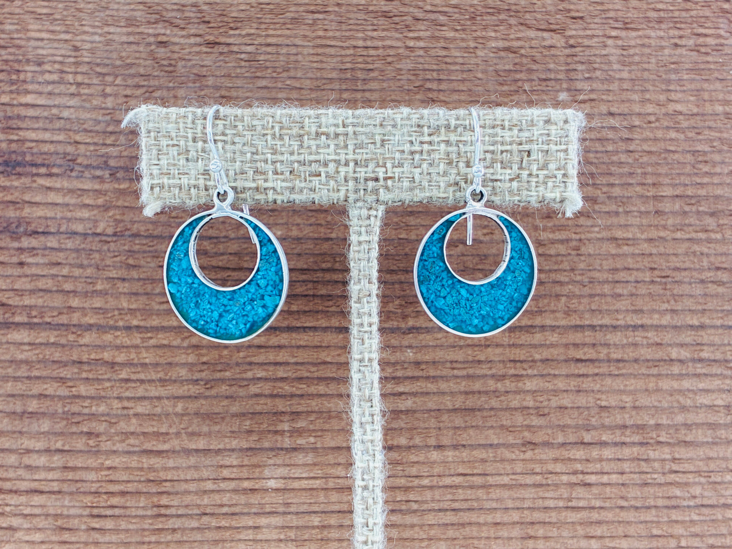 Turquoise Chip in Sterling Silver Fated Earrings