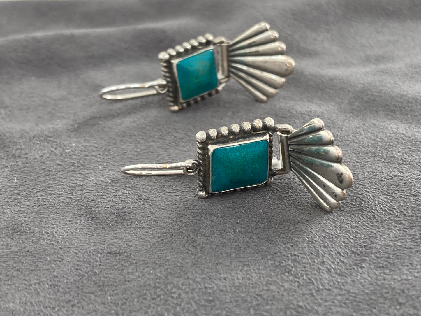 Azurite South American Earrings