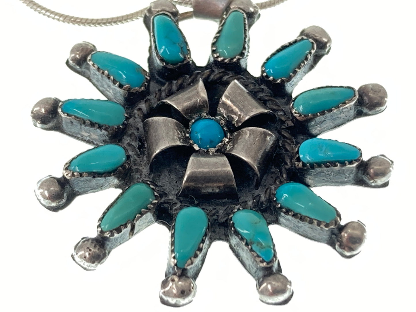 Needlepoint Turquoise Necklace