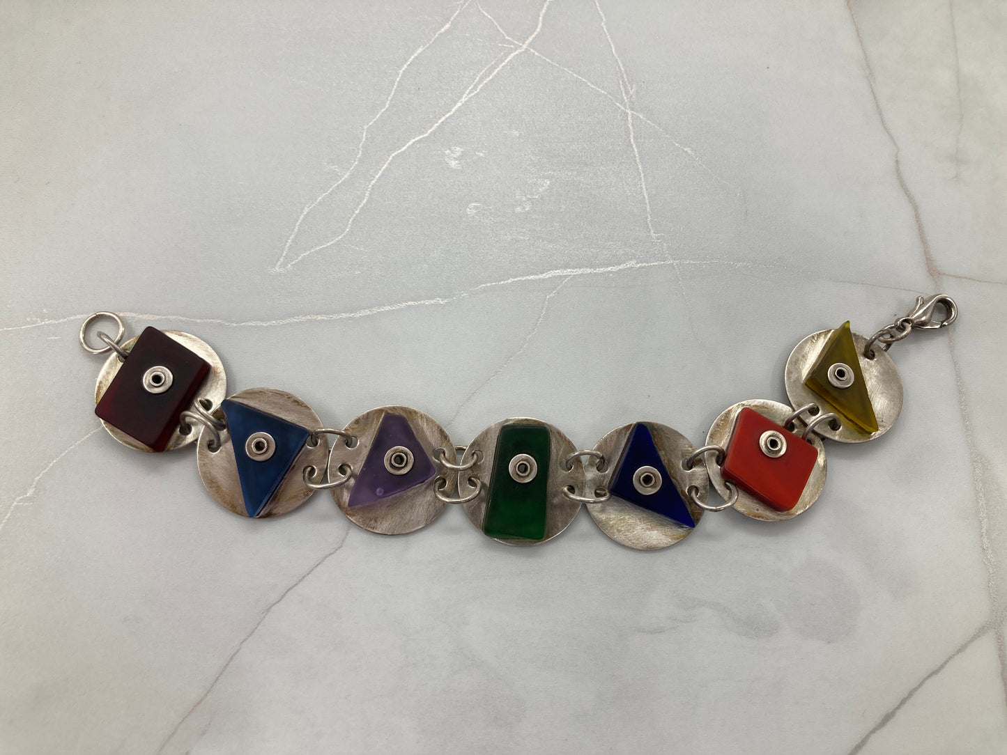 Sterling & Sea Glass Bracelet