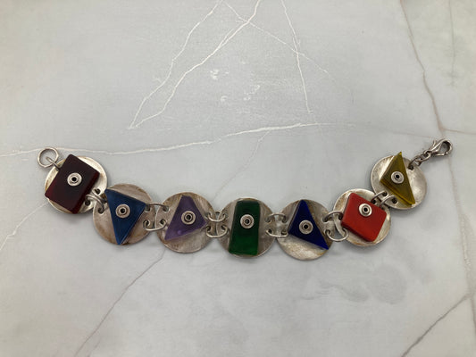 Sterling & Sea Glass Bracelet