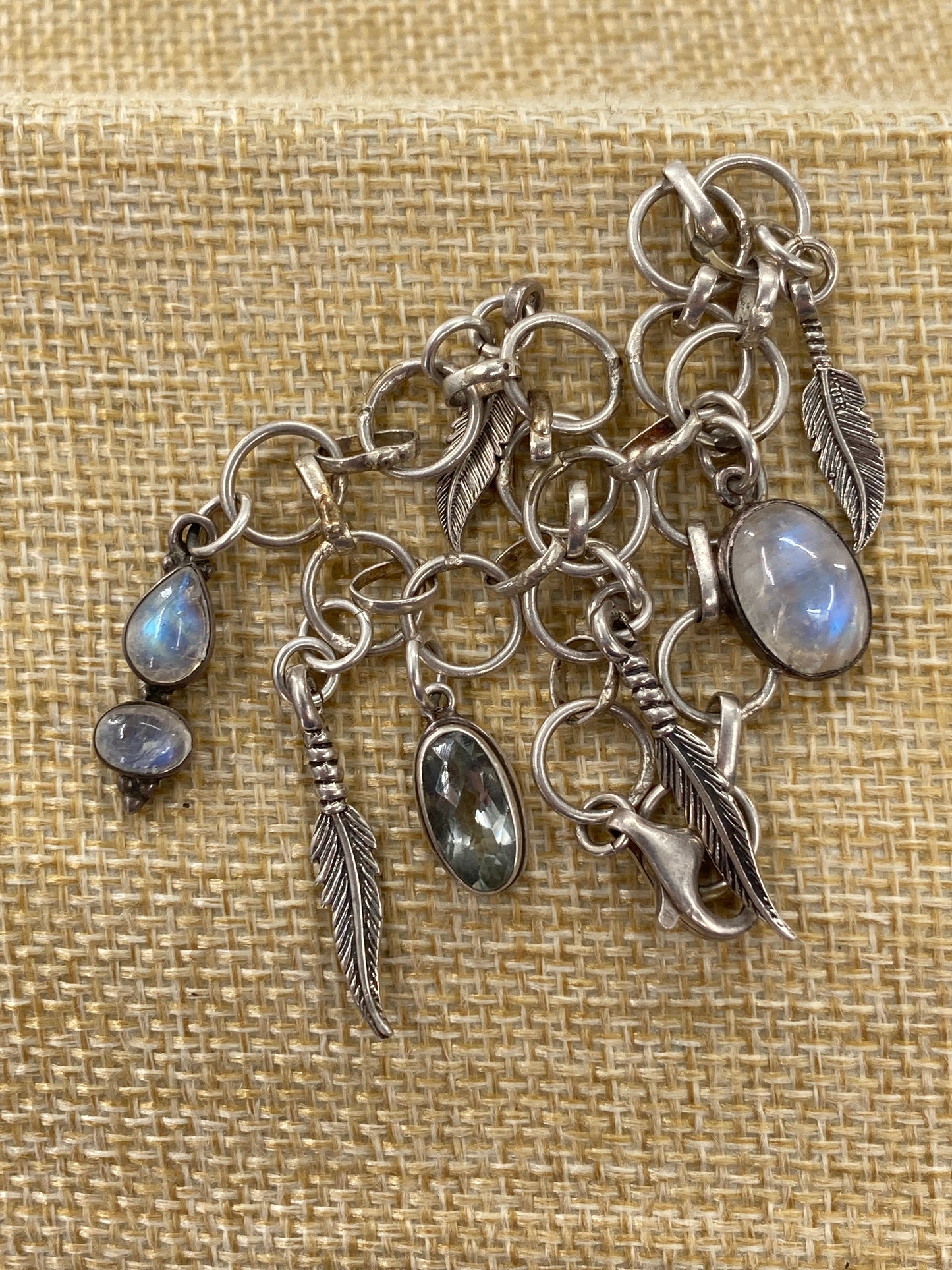 Prasiolite & Rainbow Moonstone Bracelet