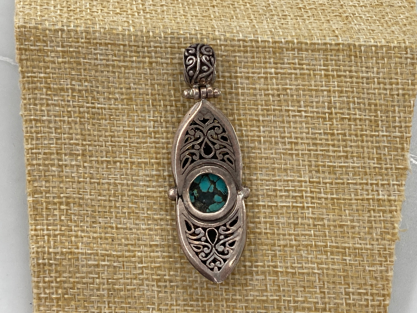 Hubei Turquoise Sterling Silver Pendant