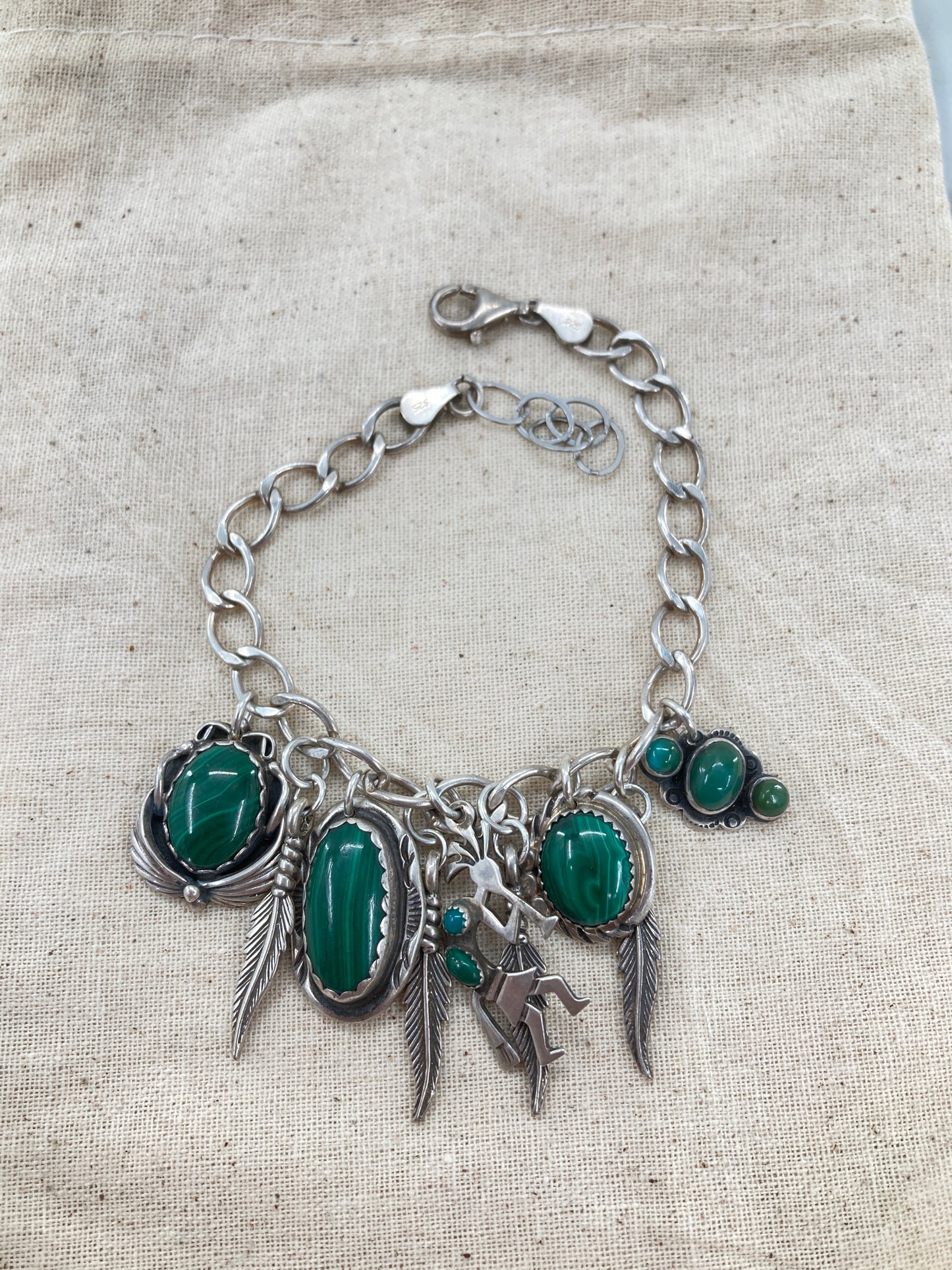 Malachite Charm Bracelet