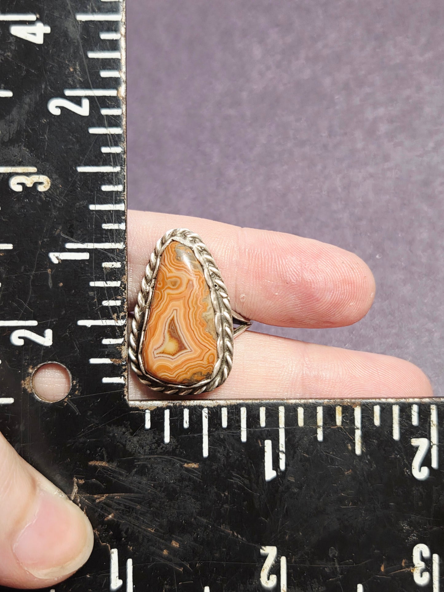 Red Lace Agate Ring