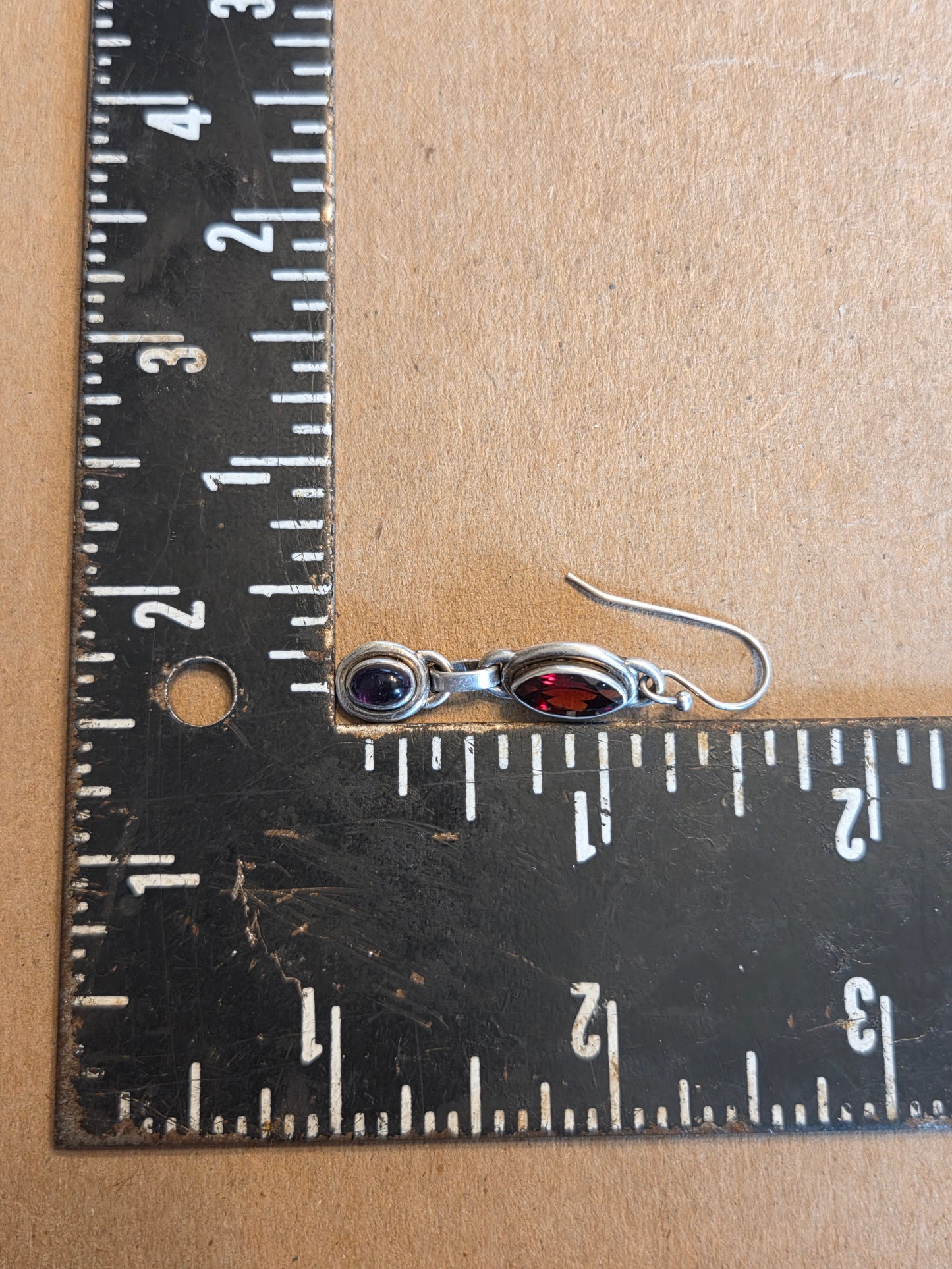 Garnet and Amethyst Earrings #2