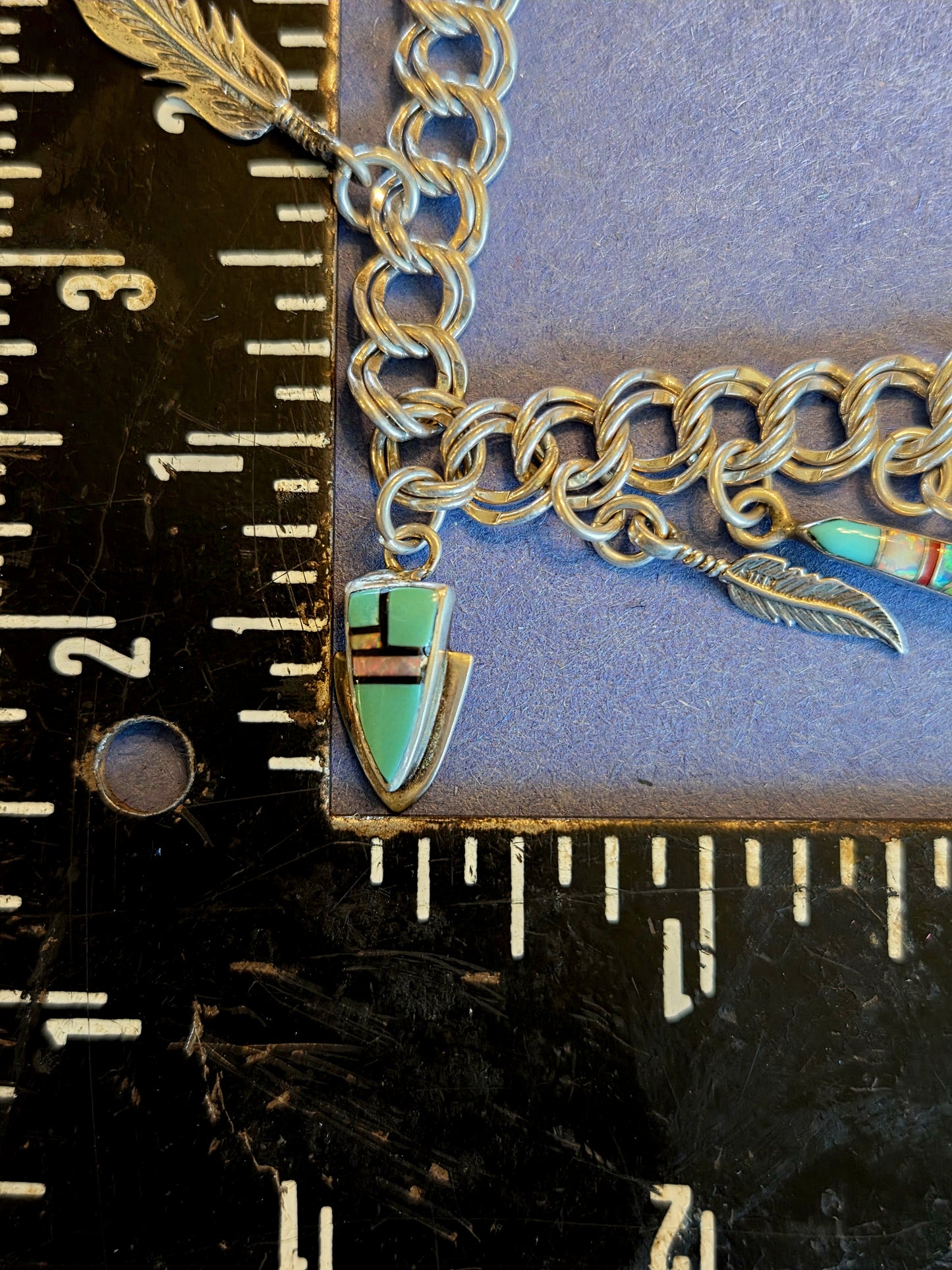 Feathers and Gems Charm Bracelet