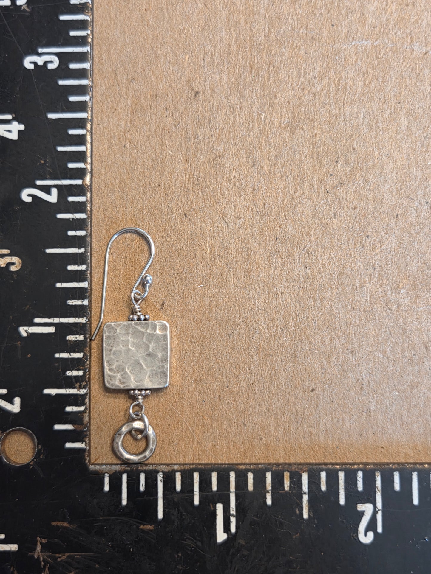 Square peg, Round Hole Earrings