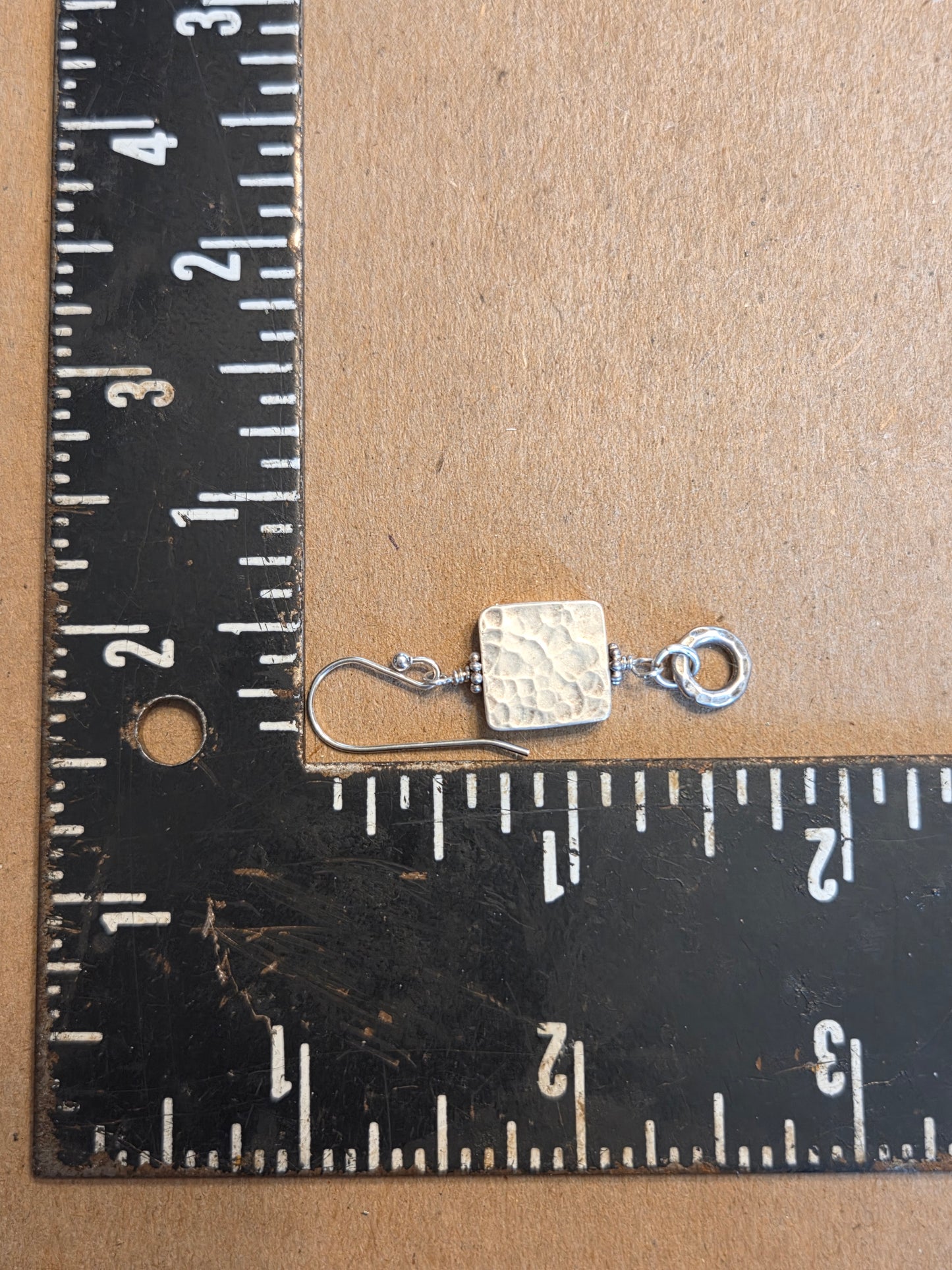 Square peg, Round Hole Earrings