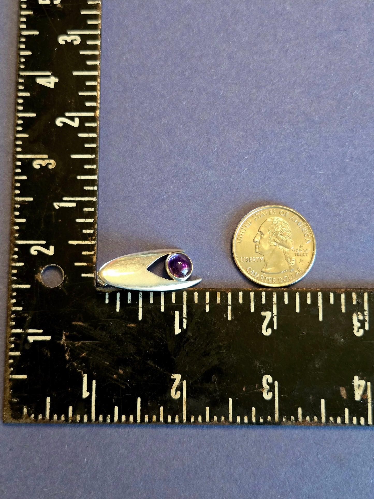Amethyst in Sterling Silver on Posts Fated Earrings