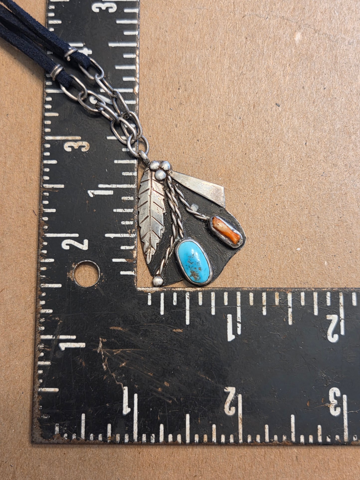 Midcentury Native Pendant Necklace