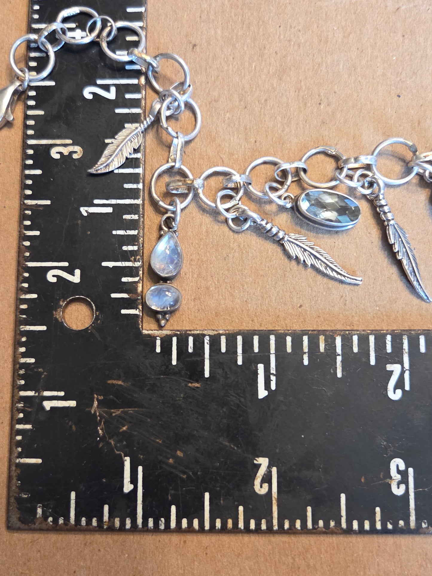 Prasiolite & Rainbow Moonstone Bracelet