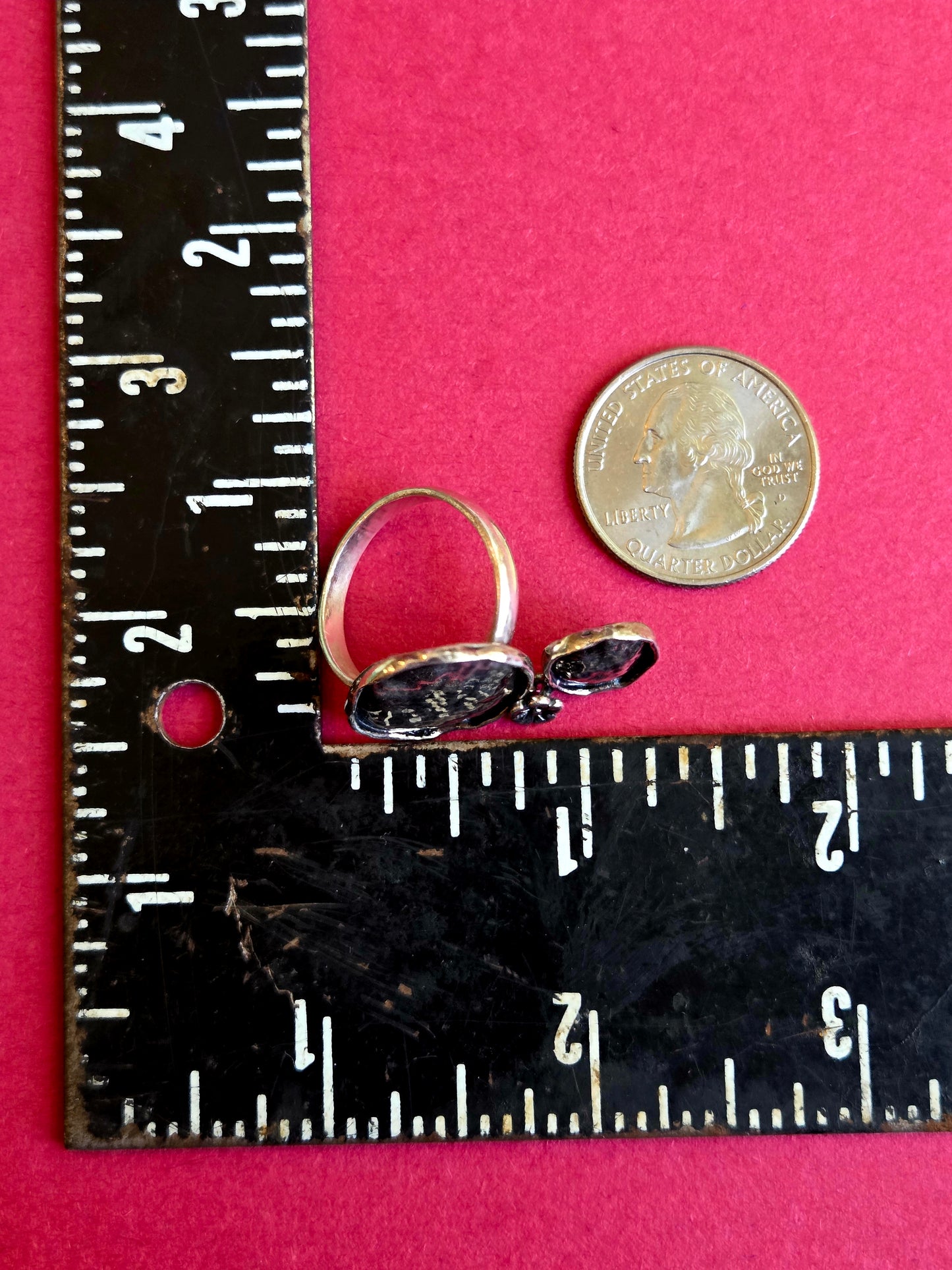 Double Trouble Sterling Bubbles Ring