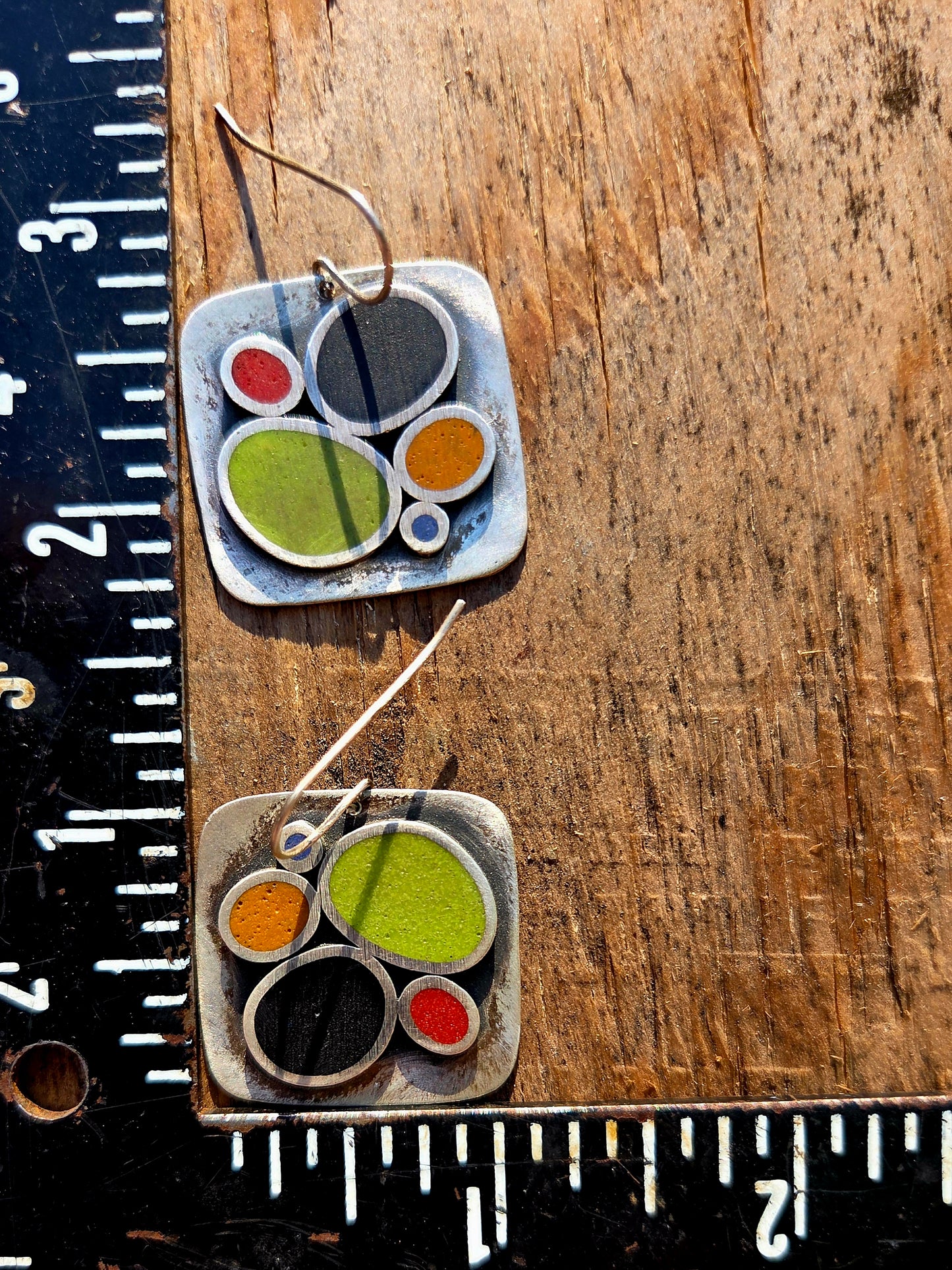 Polymer Clay in Sterling Silver Artisan Earrings