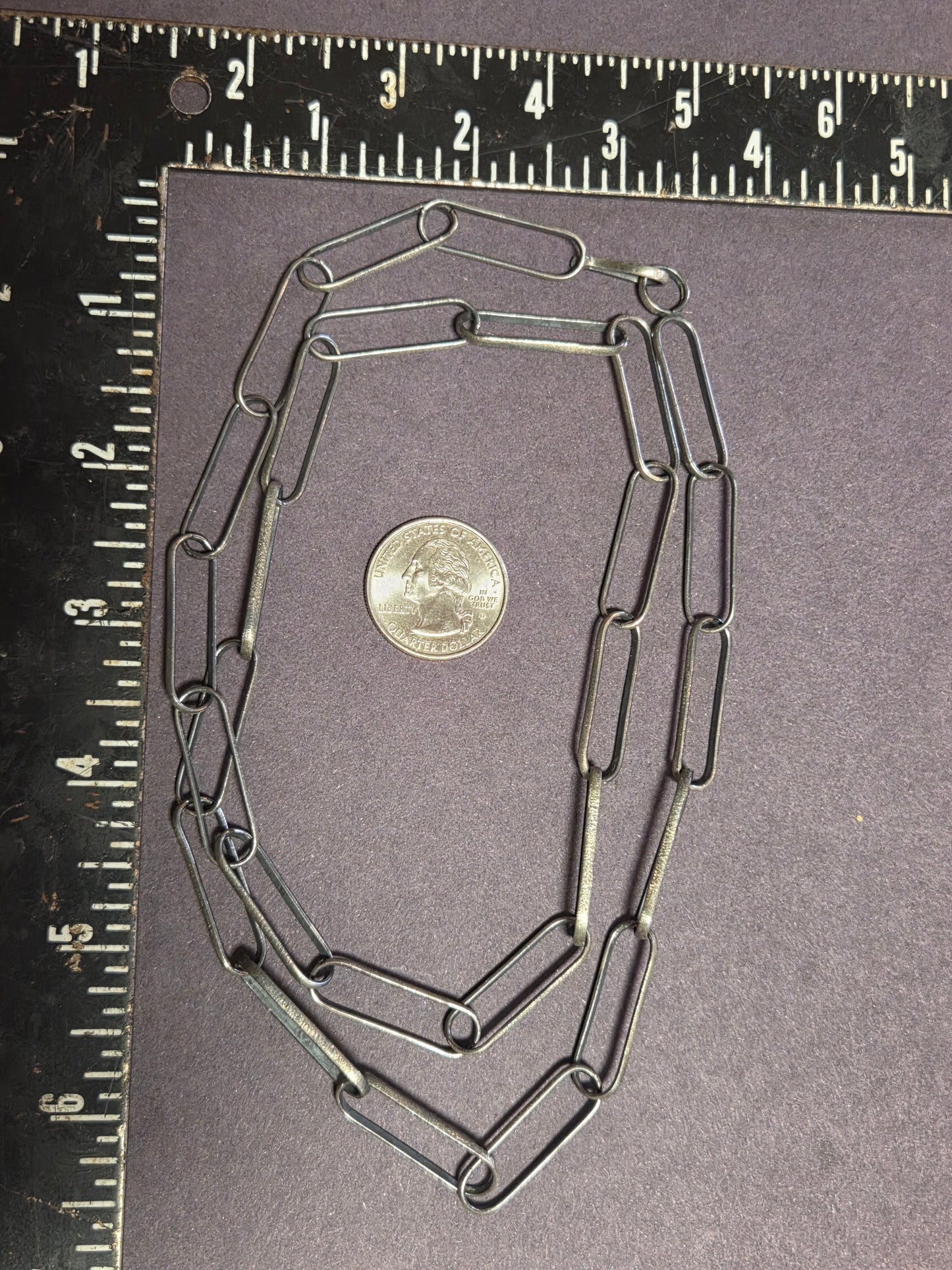 Rescued Sterling Silver Paper Clip Link Chains