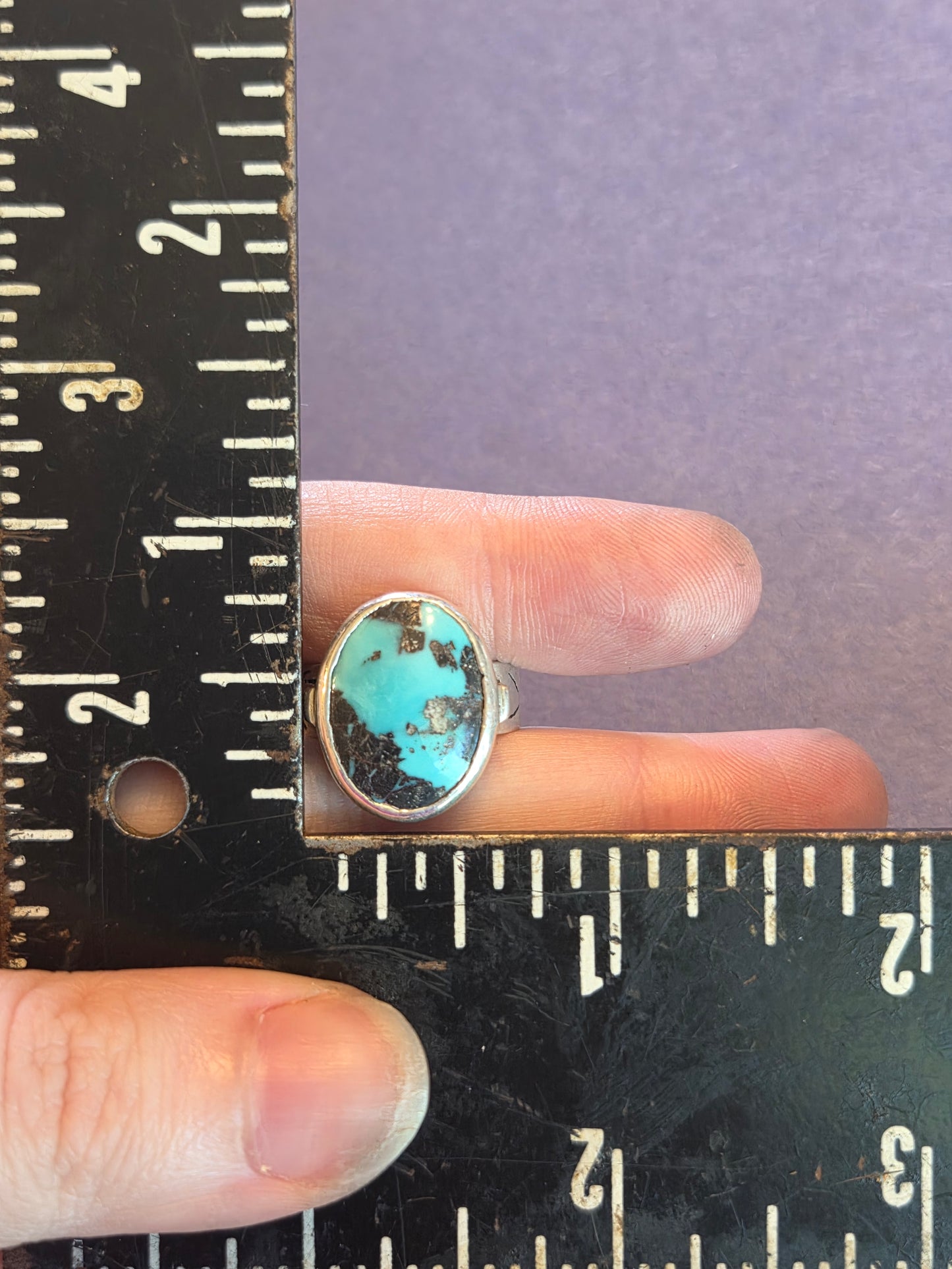 Persian Turquoise in European Silver Ring