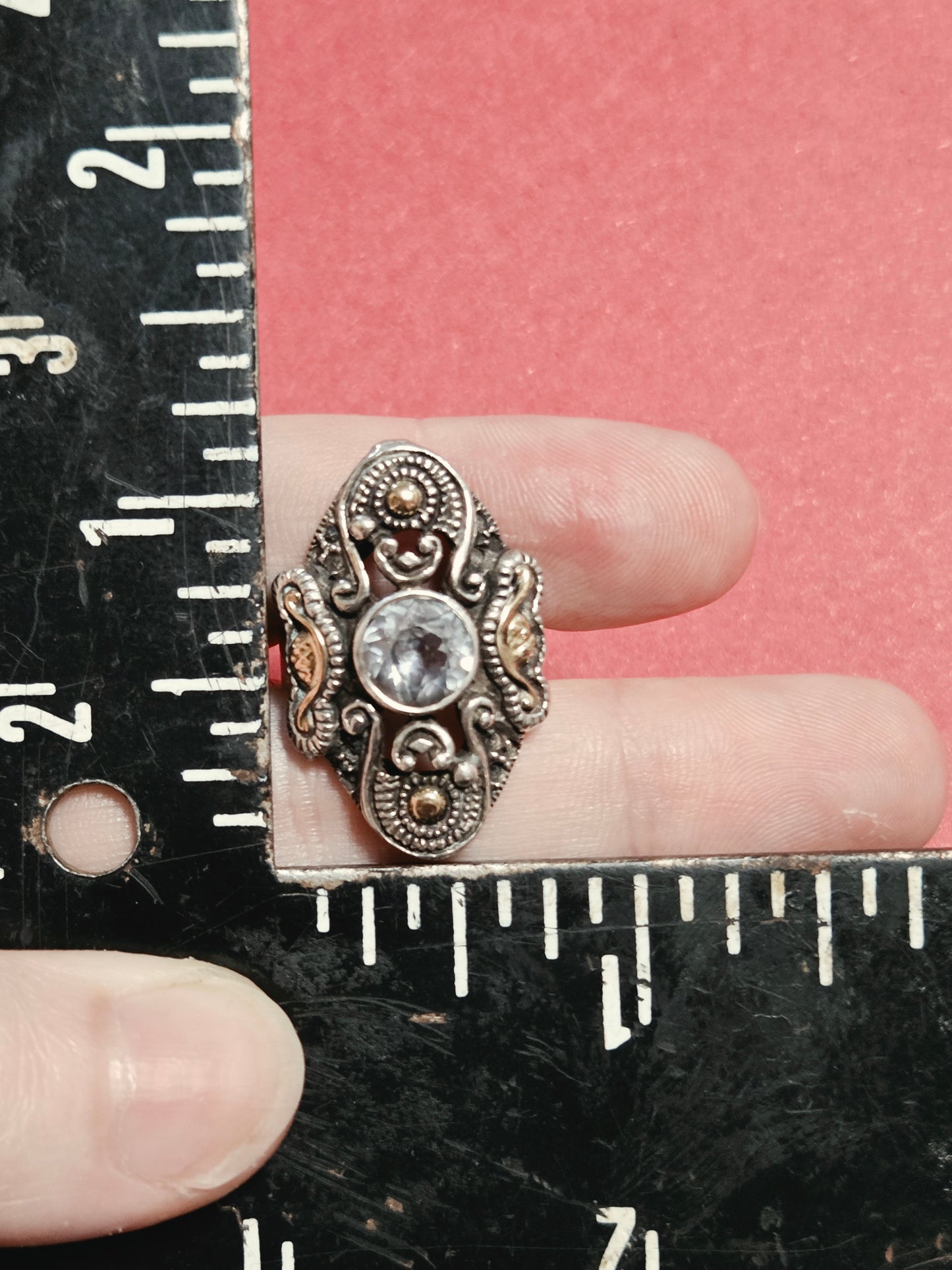 14K Gold & Topaz Stone Ring