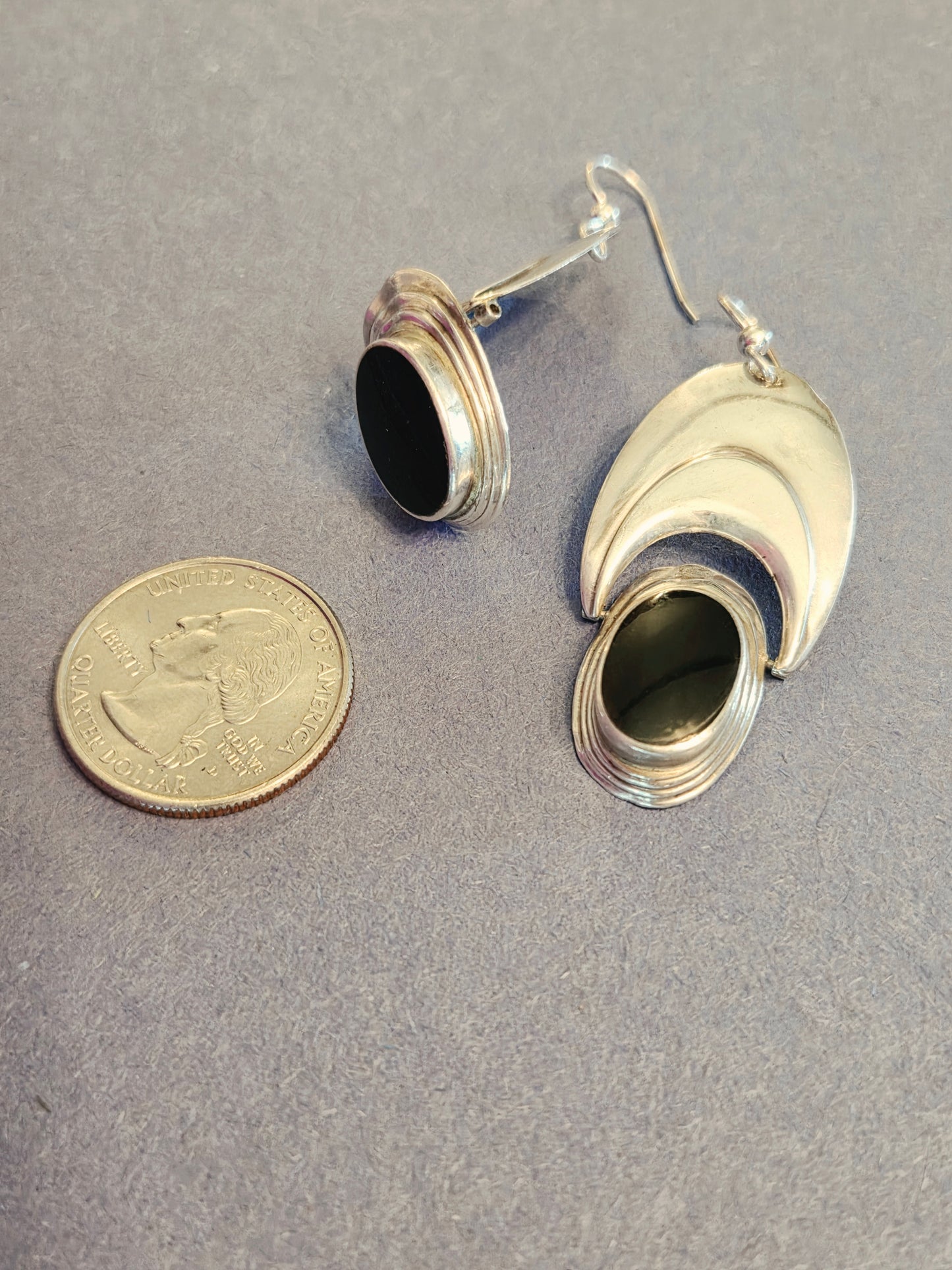 Vintage Black Onyx Earrings