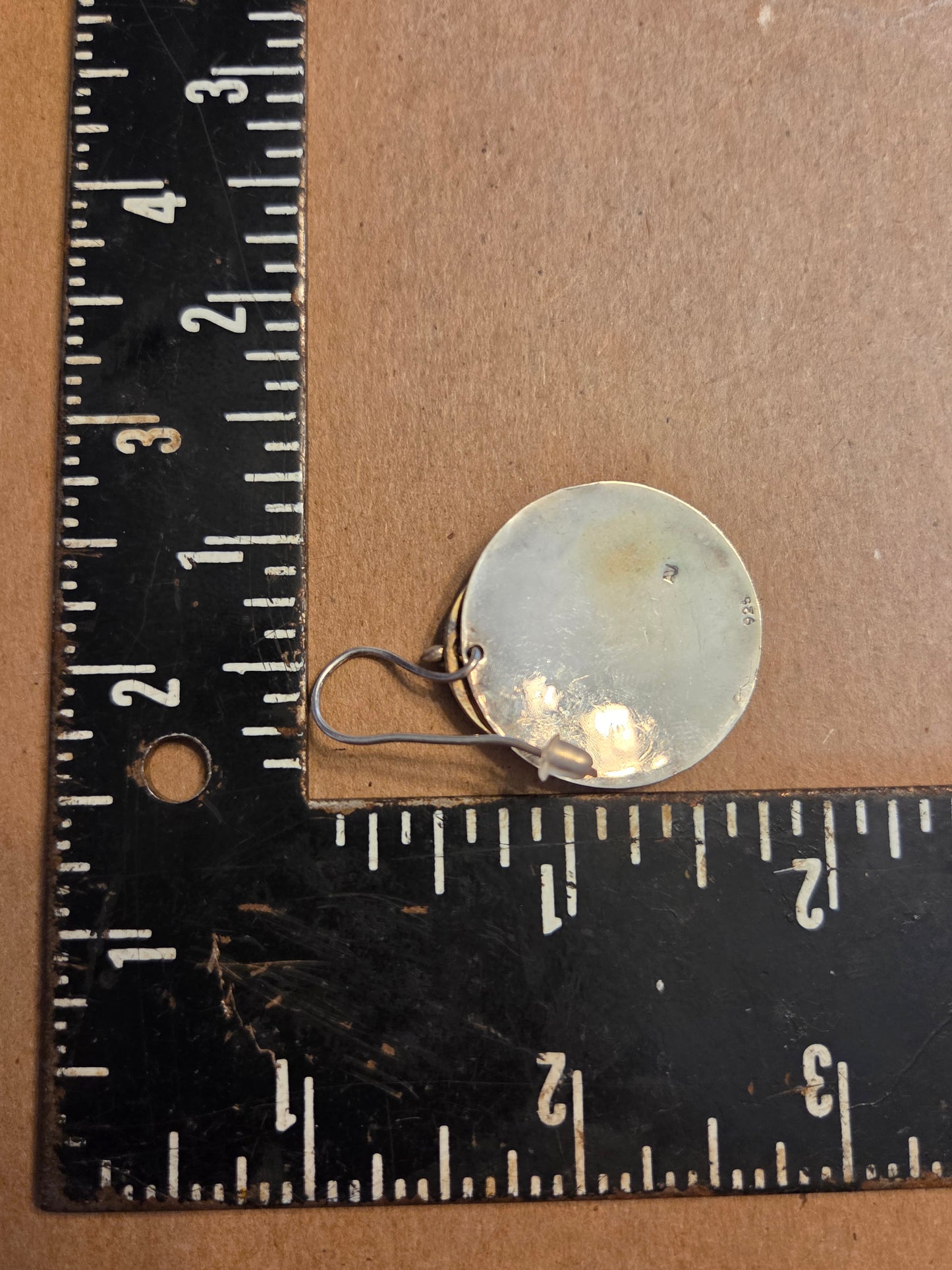 Sterling Silver Disk Earrings