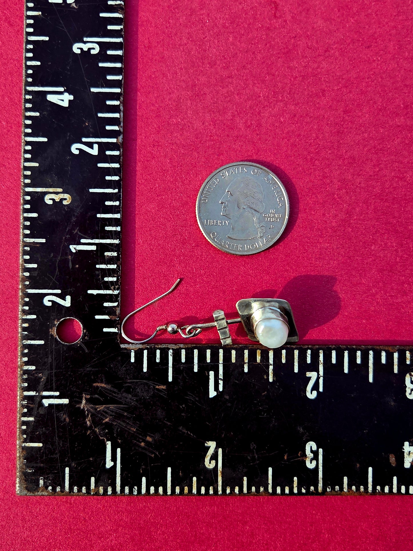 Rescued Pearl and Sterling Silver Earrings