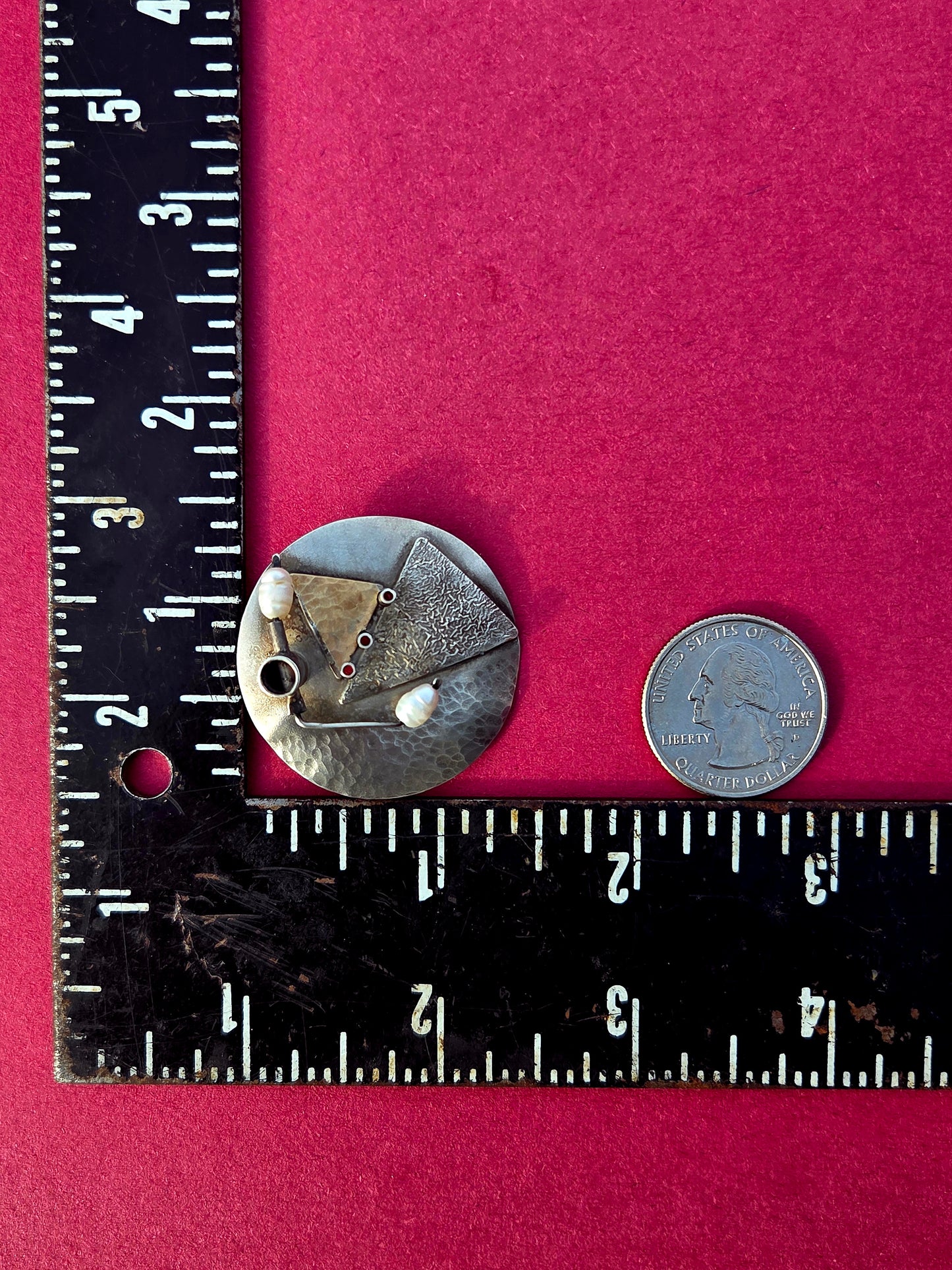 Rescued Artisan Geometric Pearl Earrings