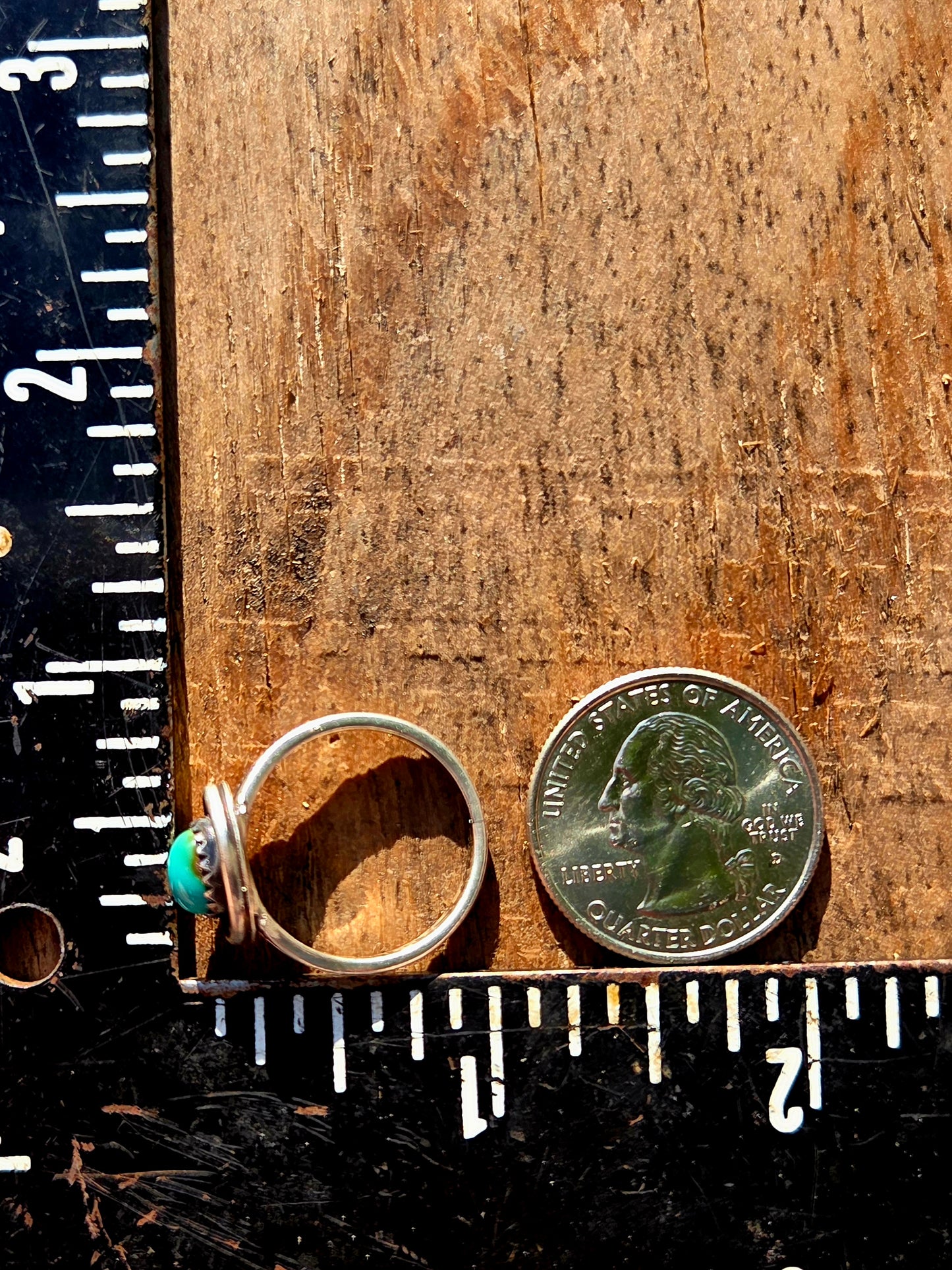 Turquoise set in Sterling Silver Ring