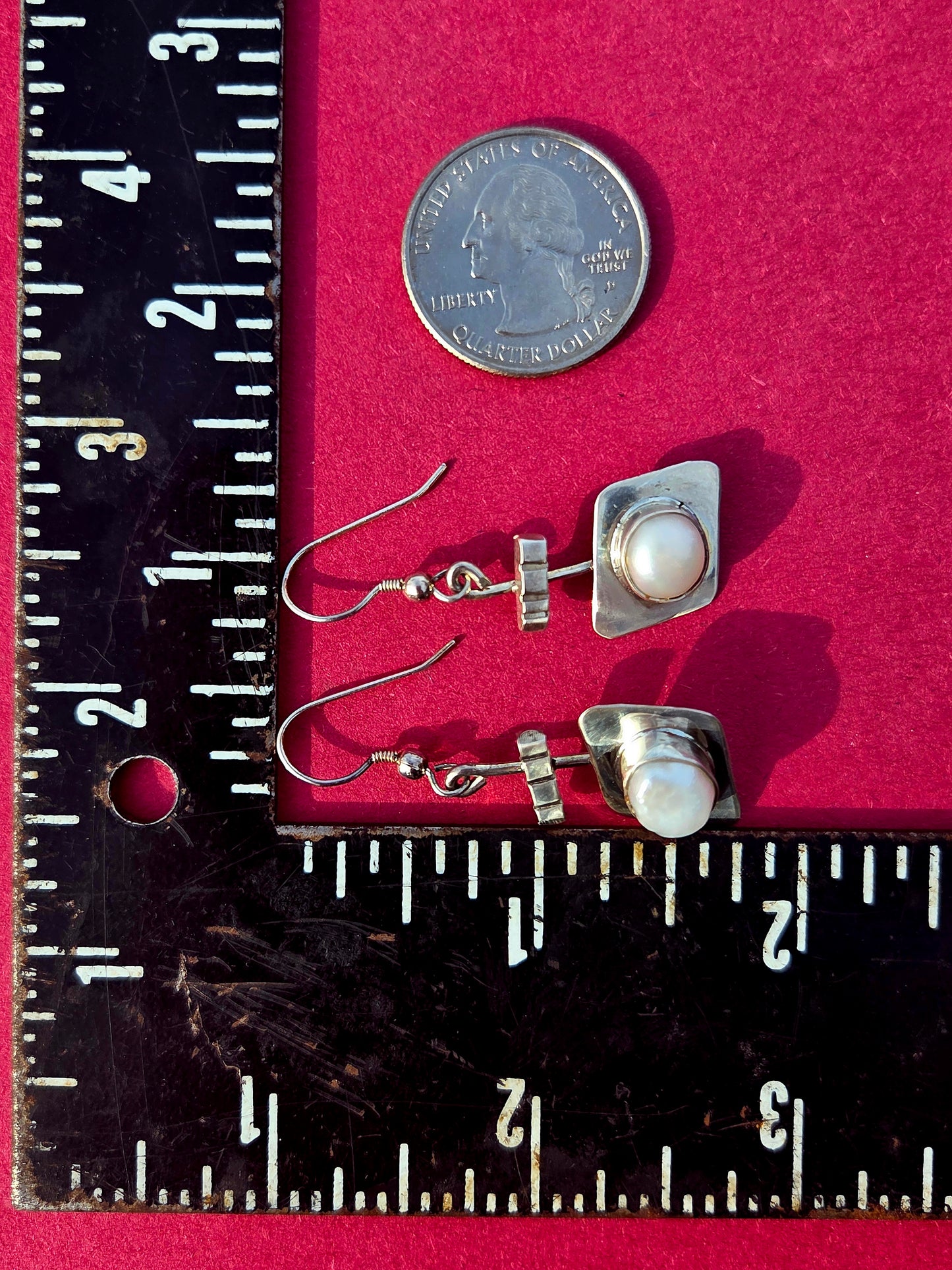 Rescued Pearl and Sterling Silver Earrings