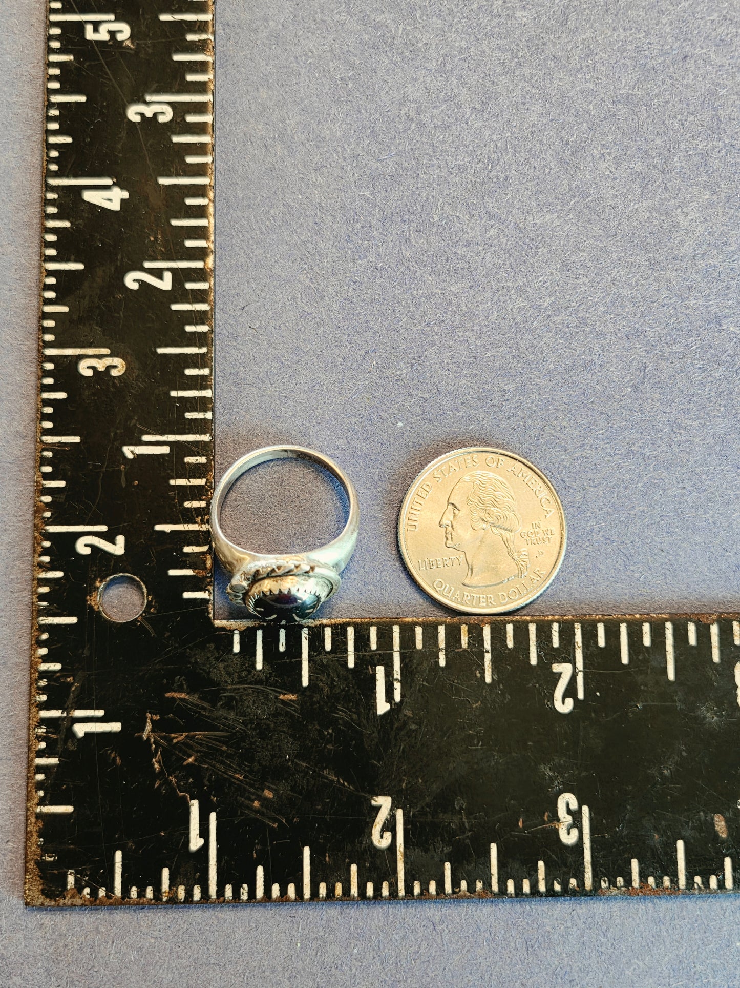 Native Design Hematite Ring