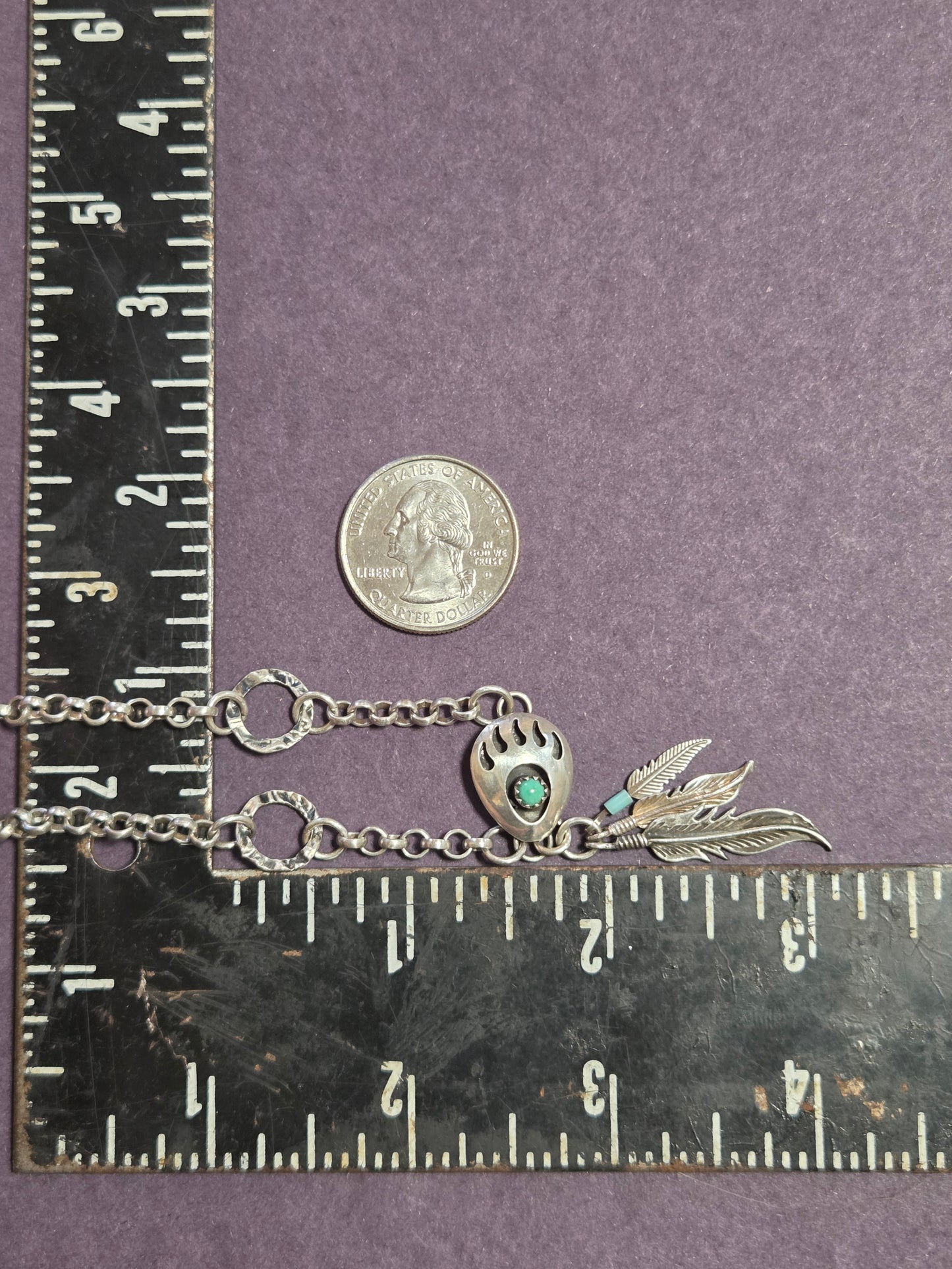 Bear Claw and Feathers Necklace