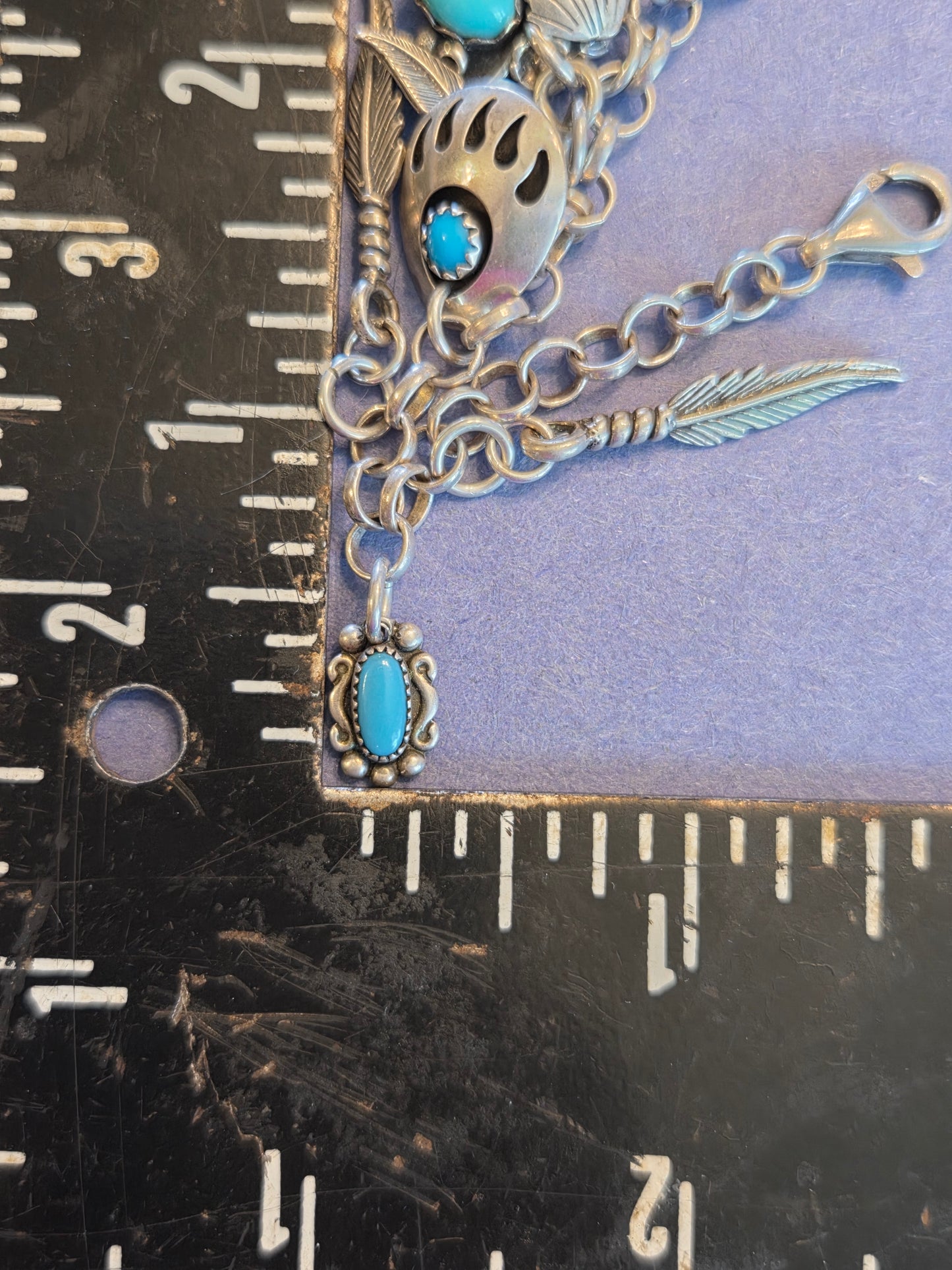 Sterling Silver Turquoise Native Bracelet