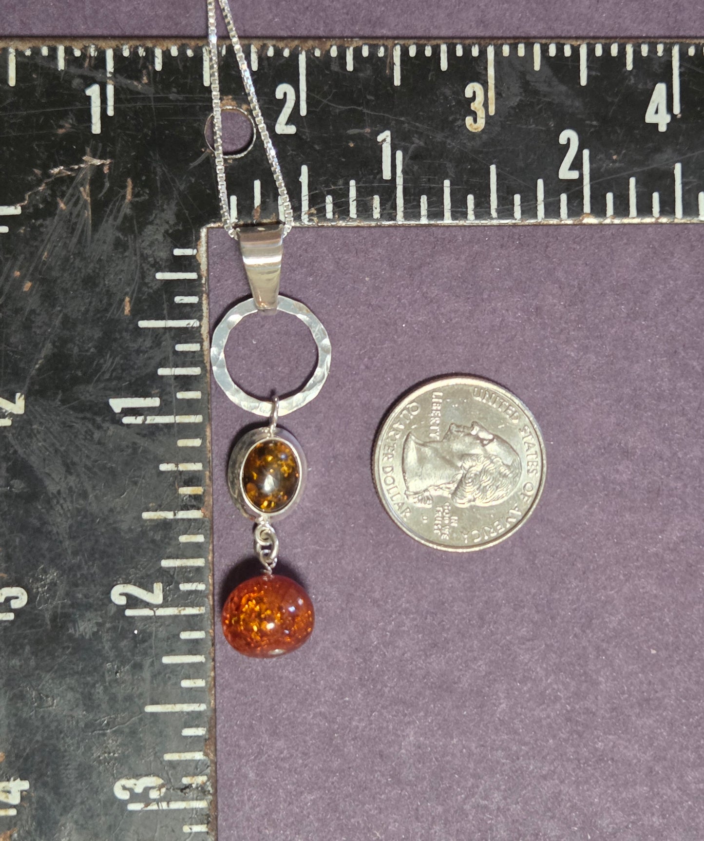 Yellow and Orange Amber Necklace