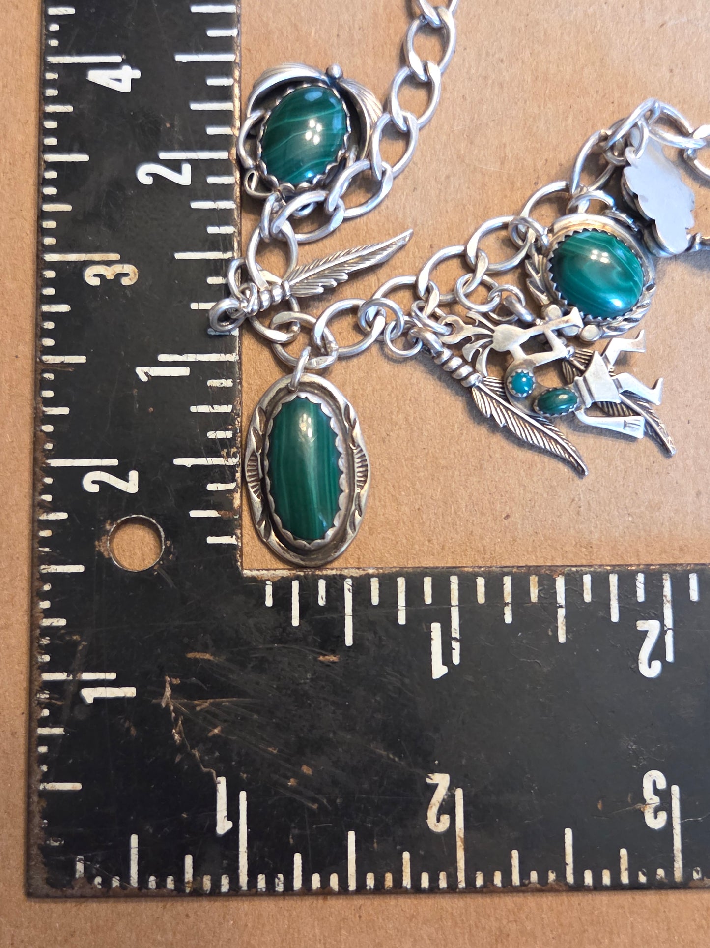 Malachite Charm Bracelet